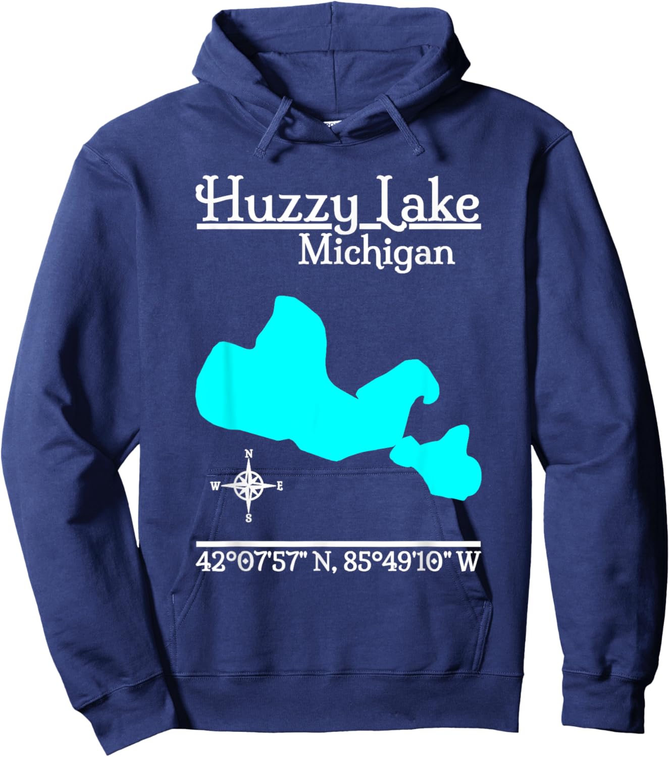 Huzzy Lake - Michigan Hoodie - Hoodie | Navy