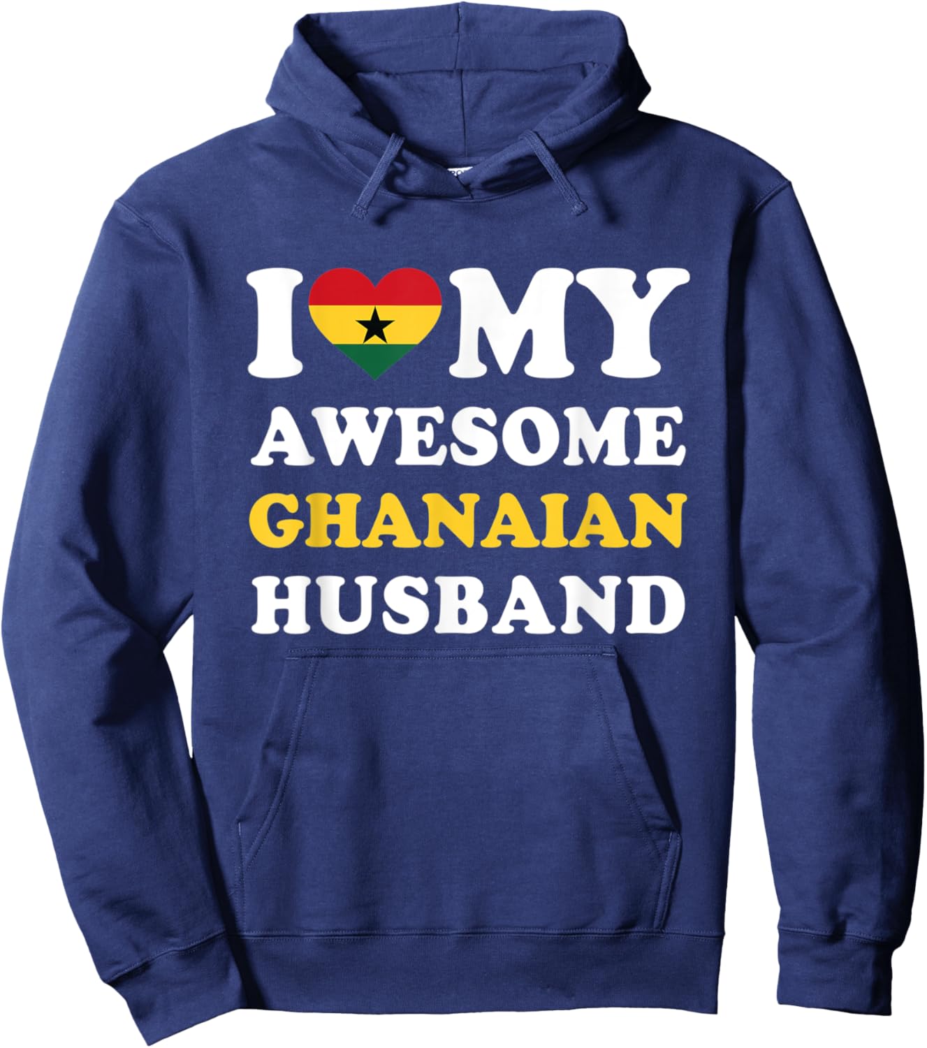 I love My Awesome Ghanaian Husband Funny Hoodie - Hoodie | Navy
