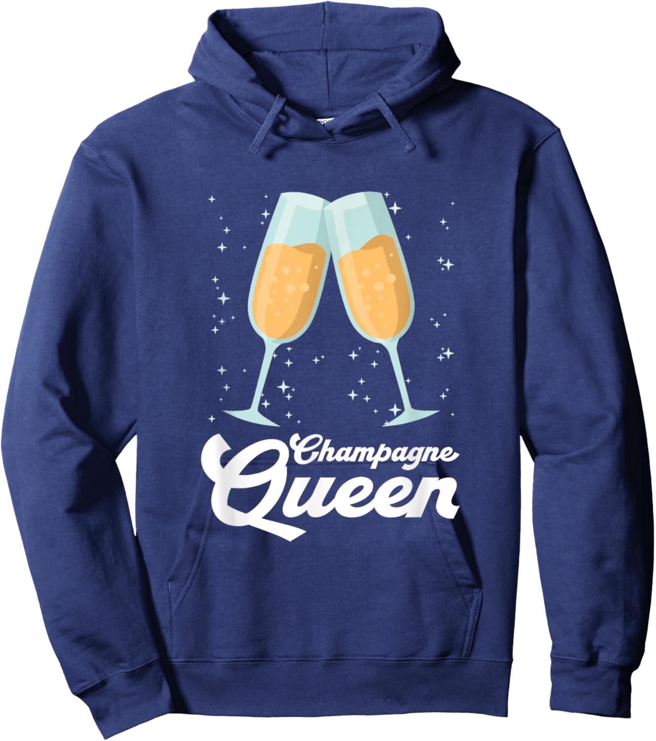 Champagne Queen | Party Birthday Hoodie - Hoodie | Navy