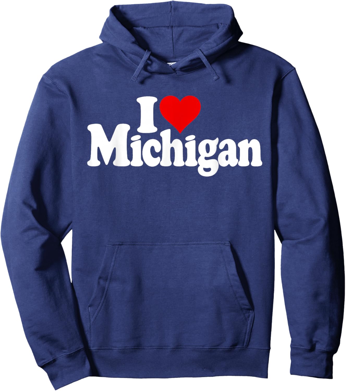 I Love Heart Michigan Hoodie - Hoodie | Navy