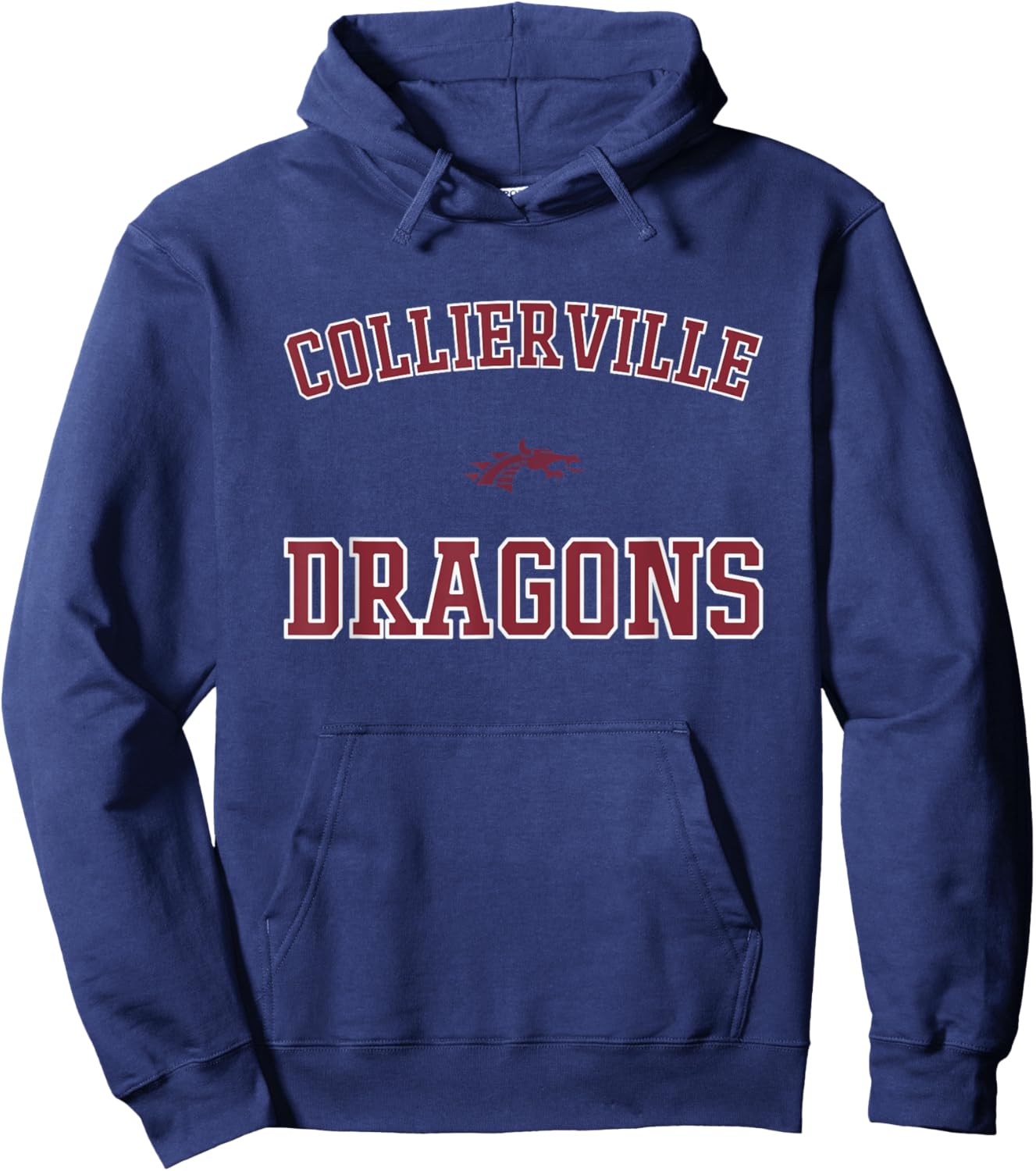 Collierville Dragons Logo Varsity HS Hoodie - Hoodie | Navy