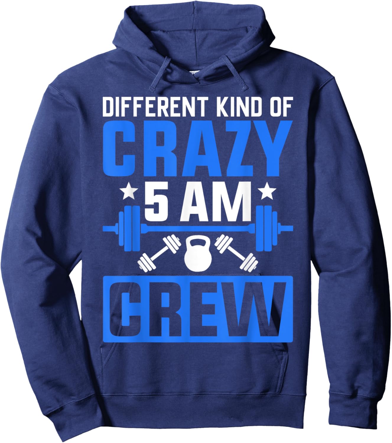 Workout Squad 5AM Crew Funny Gym Quote Hoodie - Hoodie | Navy