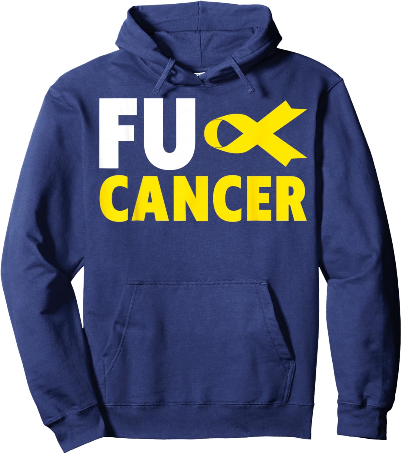 Fuck Cancer - Fuck Childhood Cancer Awareness Hoodie - Hoodie | Navy