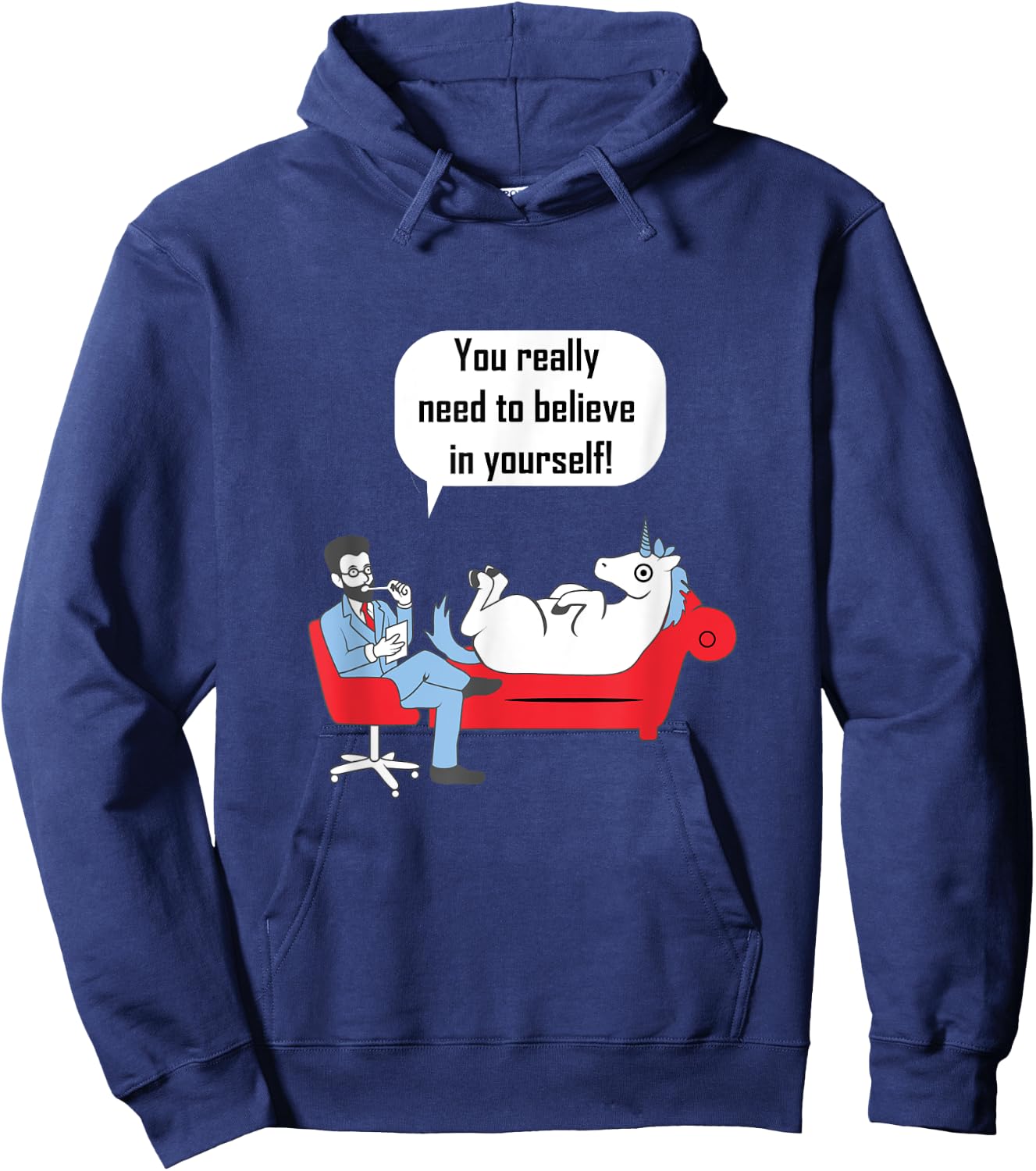 Unicorn Shirt You Need To Believe In Yourself Hoodie - Hoodie | Navy