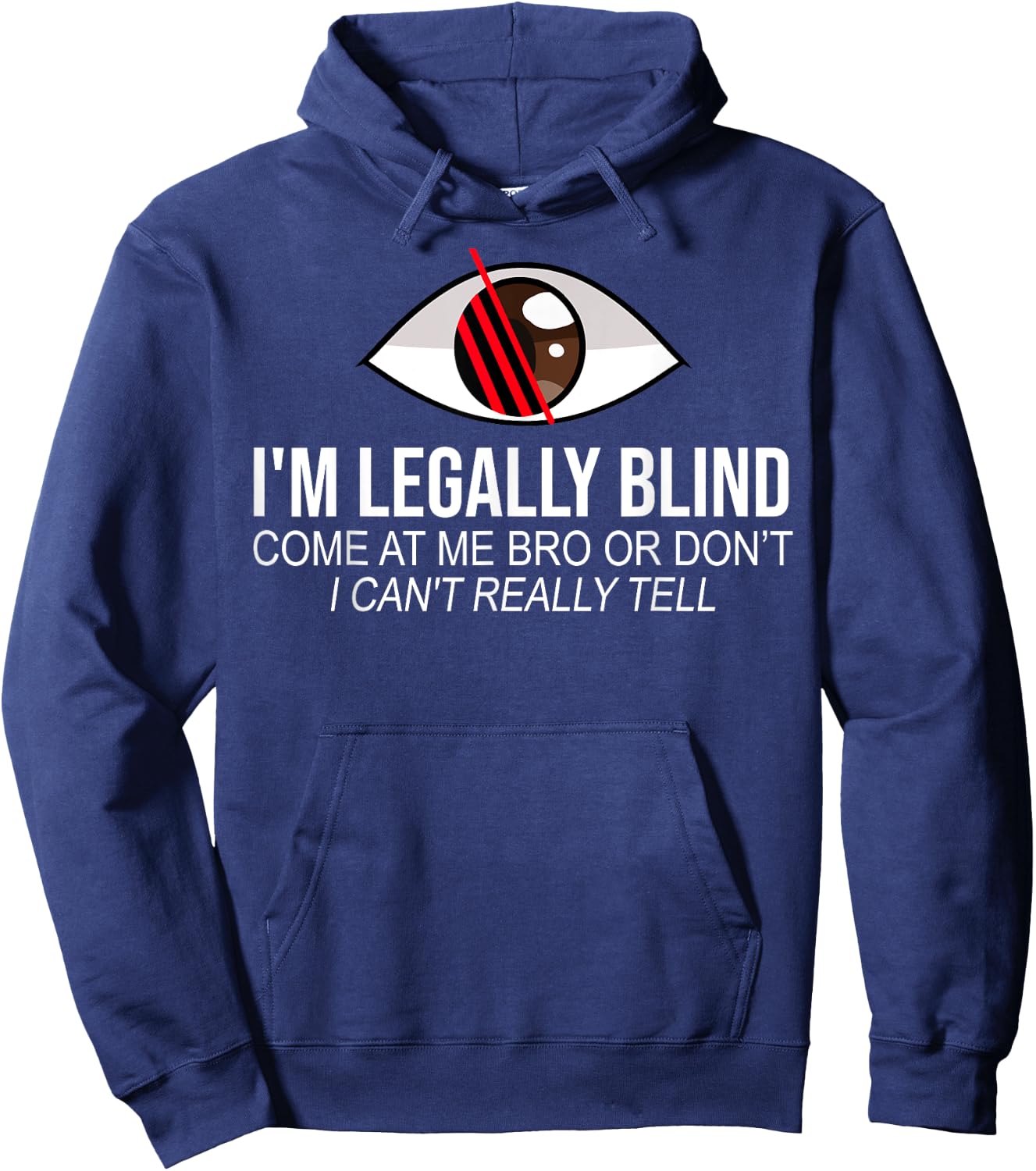 Blindness Blind People Gifts I'm Legally Blind for Blind People, -Adults and Kids, Black, Short Sleeve, , Classic Fit, Modern Funny Art, Braille Design Hoodie - Hoodie | Navy