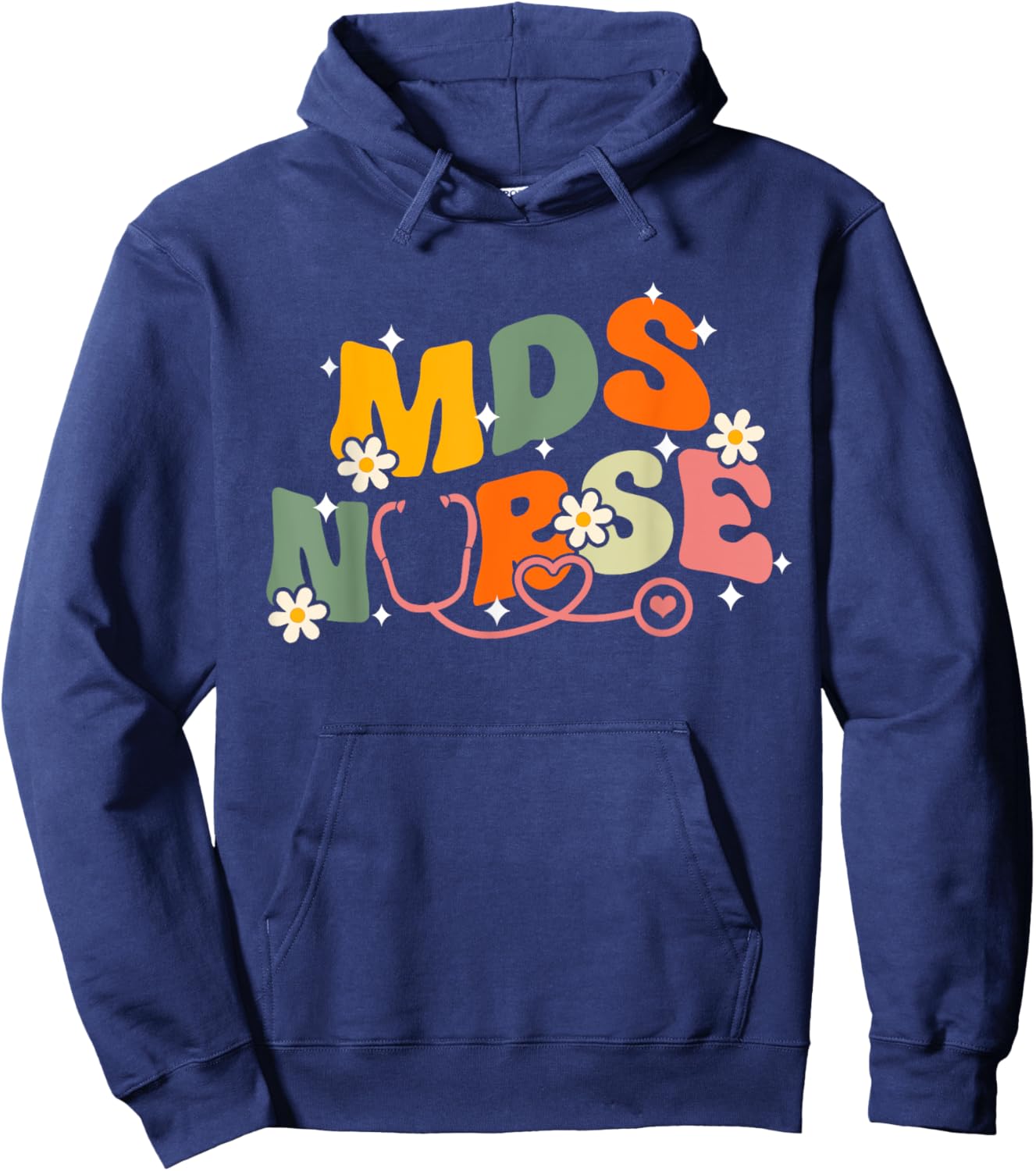 Nursing School Medical Groovy MDS Nurse Hoodie - Hoodie | Navy