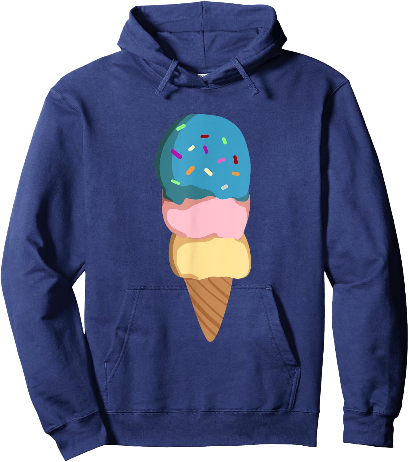 Ice Cream Gift Girls & Women - Ice Cream Cone Hoodie - Hoodie | Navy