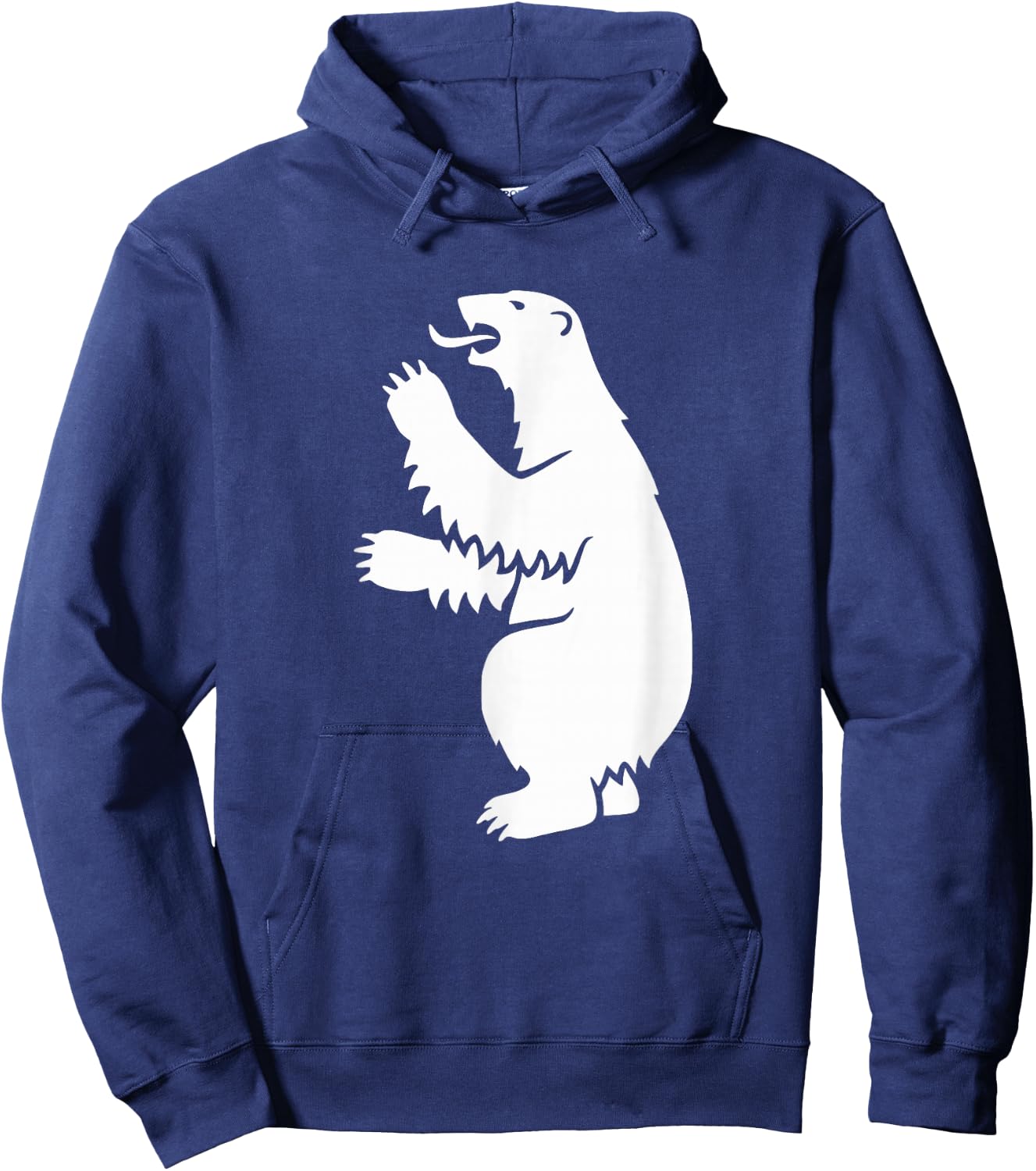 Coat Of Arms Polar Bear Greenland Print Hoodie - Hoodie | Navy
