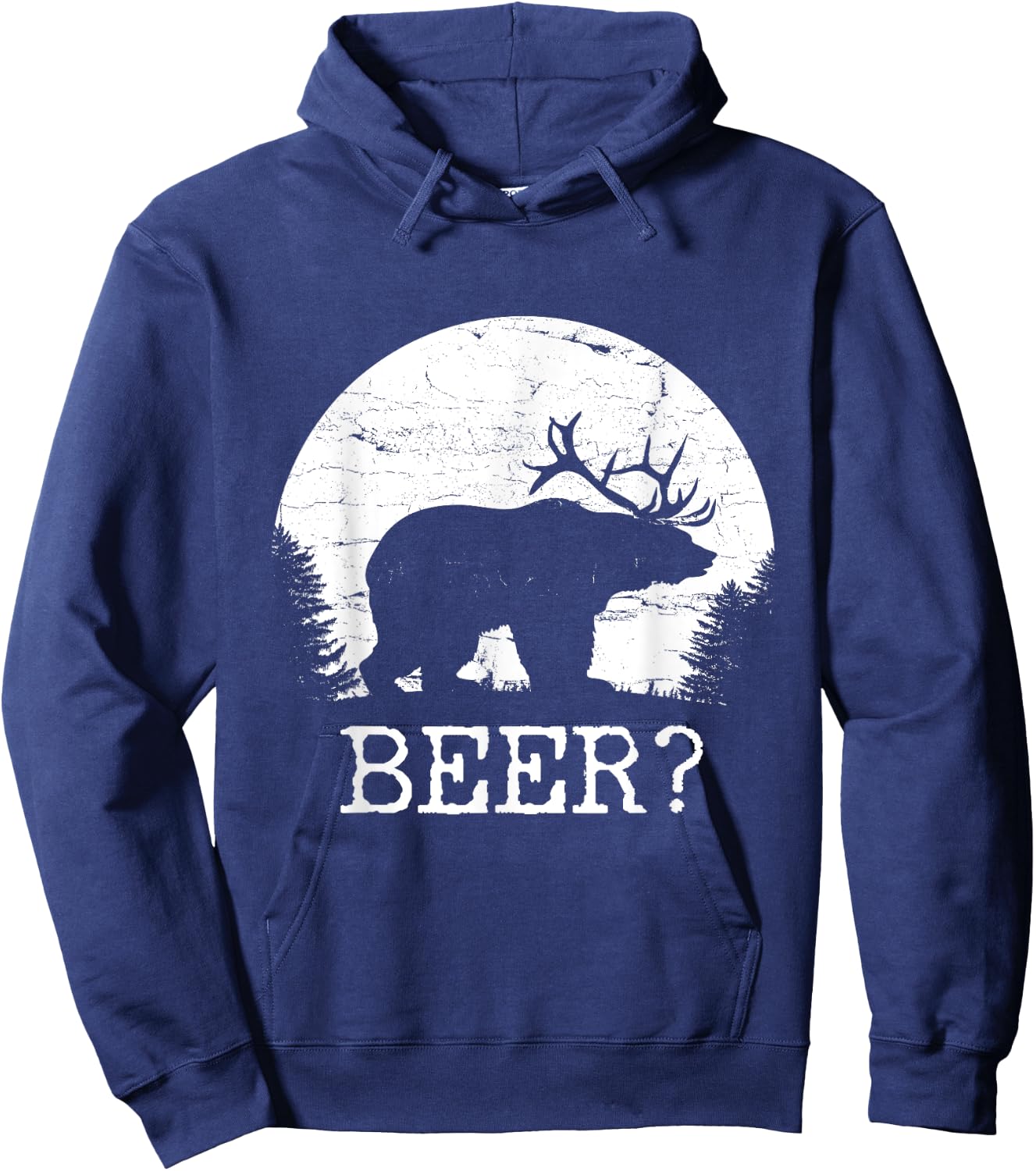 Beer, Bear, Deer, IPA, Pub | Beer, Drinking Hoodie - Hoodie | Navy