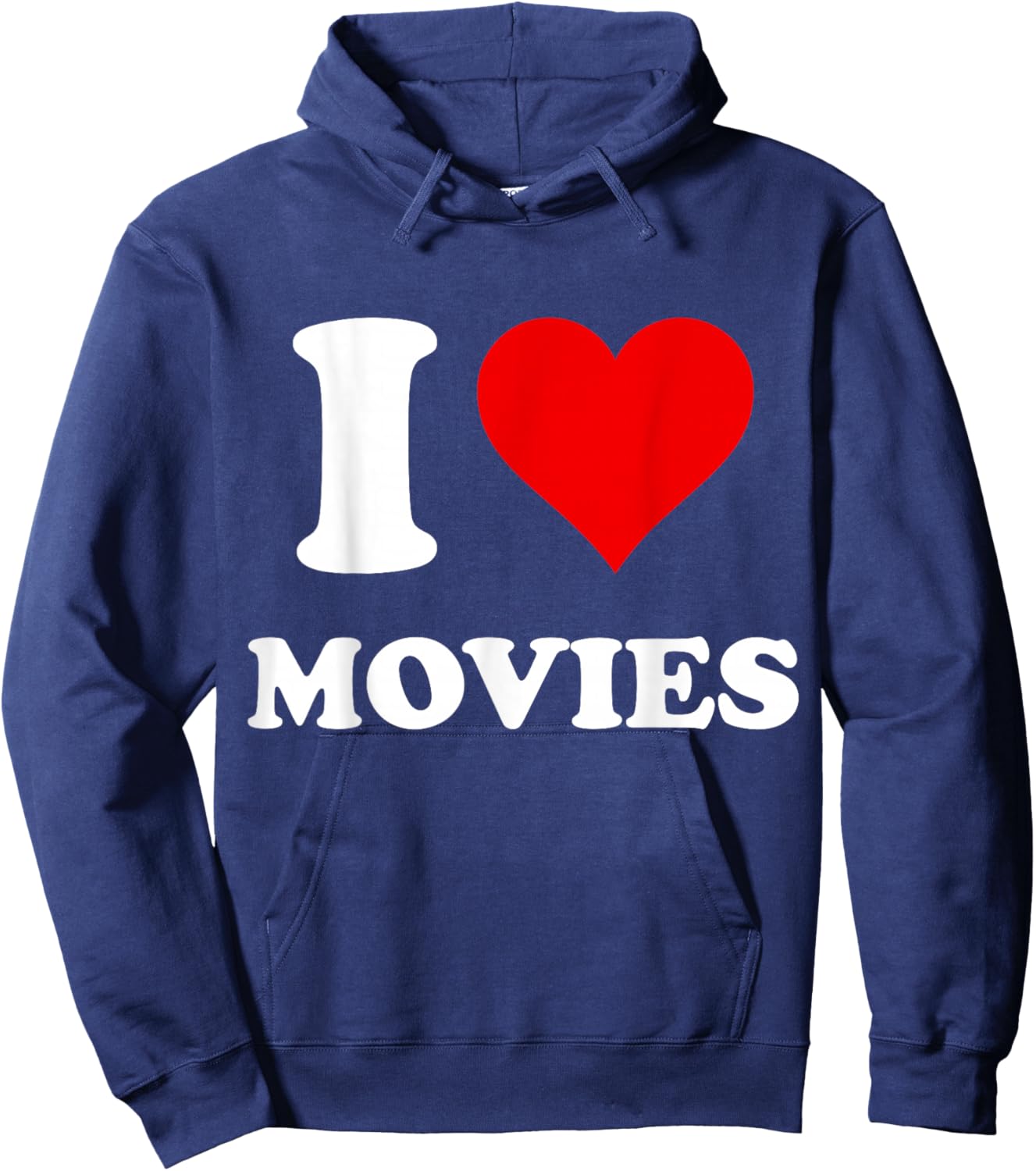 I Heart Movies I Love Movies Hoodie - Hoodie | Navy
