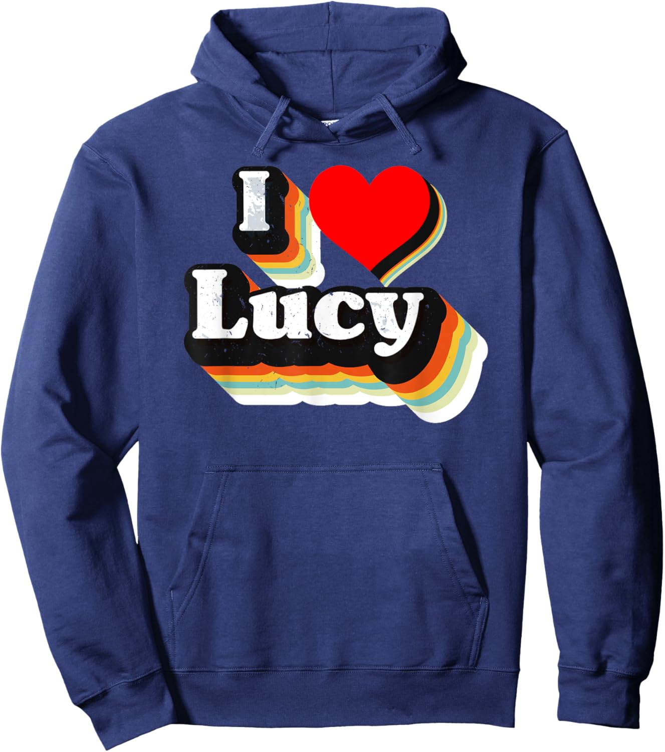 Retro I Heart Lucy Vintage I Love Lucy Hoodie - Hoodie | Navy