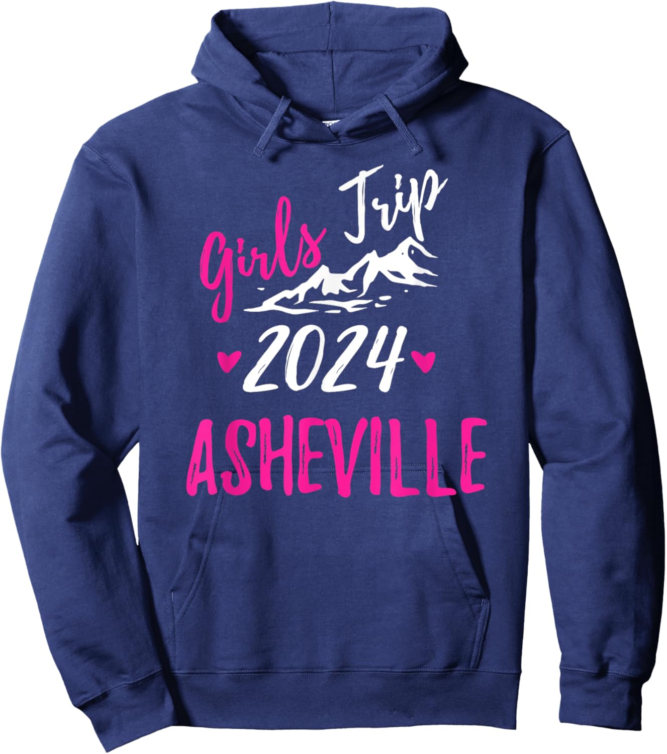 Asheville Girls Trip 2024 Vacation Bachelorette Hoodie - Hoodie | Navy
