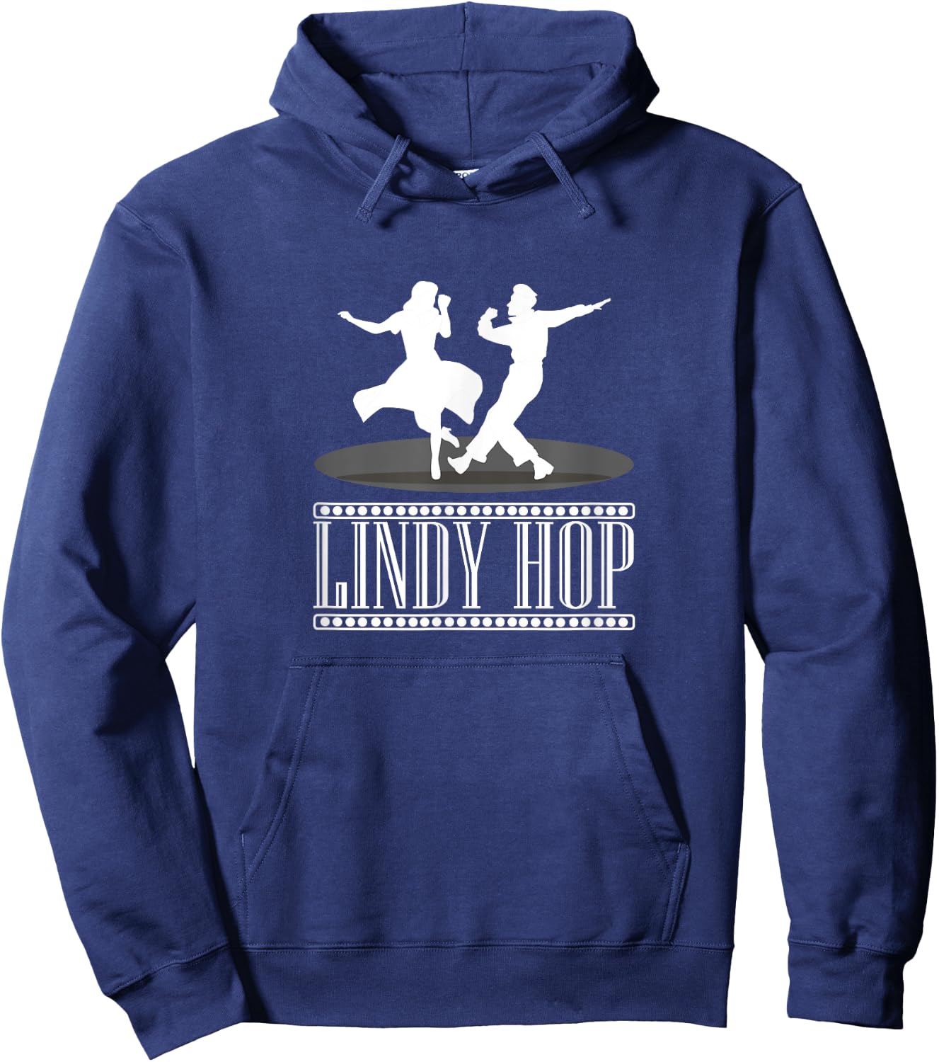 Swing Lindy Hop 40s Couple Pair Dance Hoodie - Hoodie | Navy