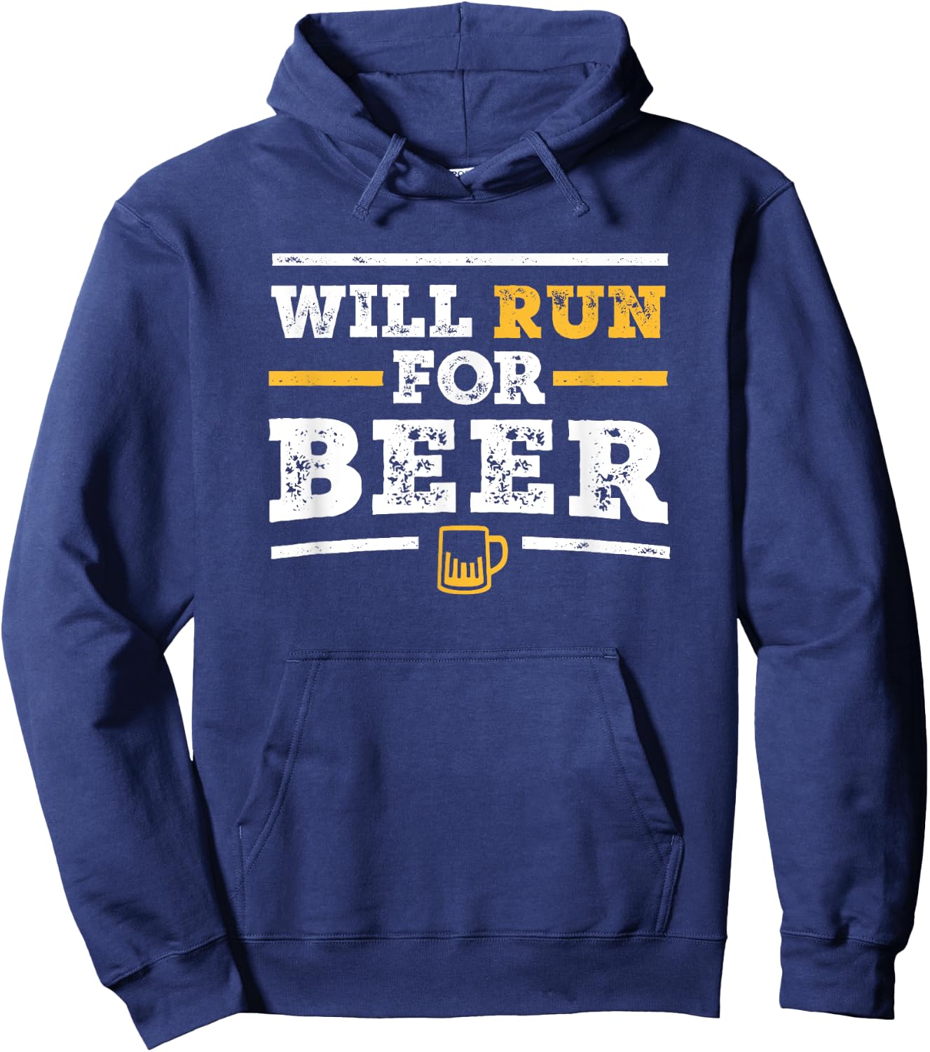 Will Run For Beer Shirt Funny Runner Beer Lover Hoodie - Hoodie | Navy