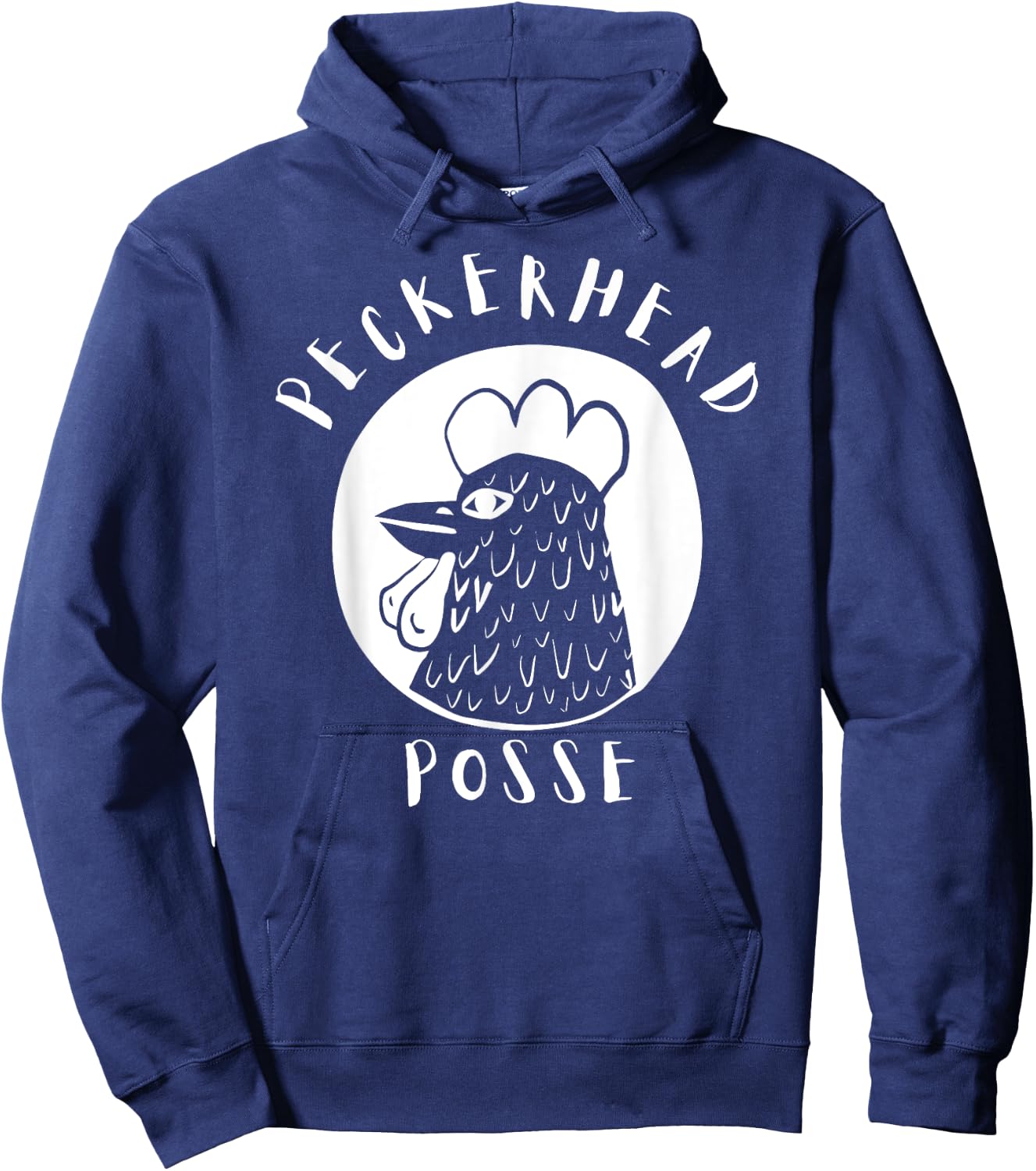Graphic Peckerhead Posse Chicken Lover Funny Hoodie - Hoodie | Navy