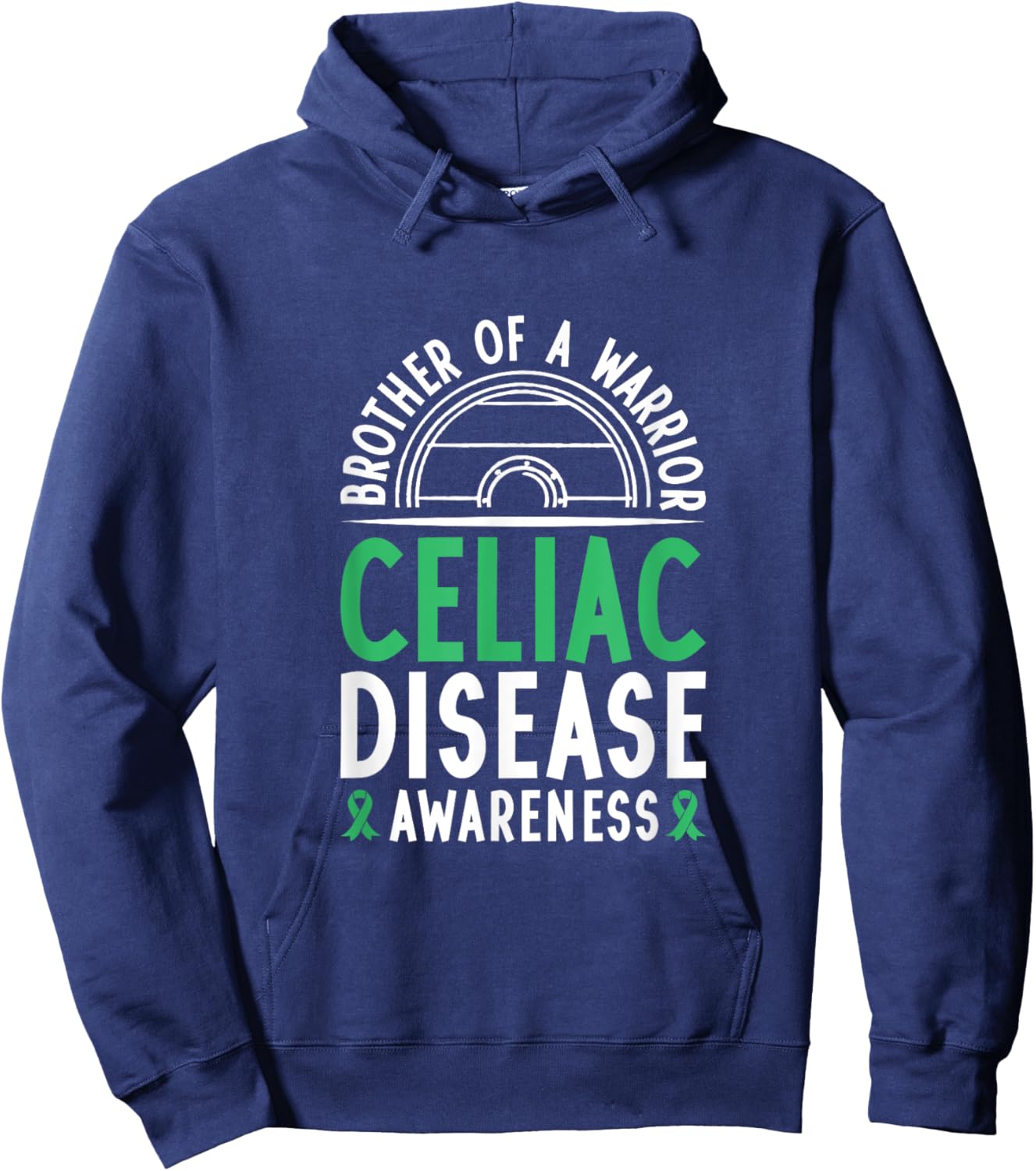Brother of a Warrior - Celiac Disease Awareness Hoodie - Hoodie | Navy
