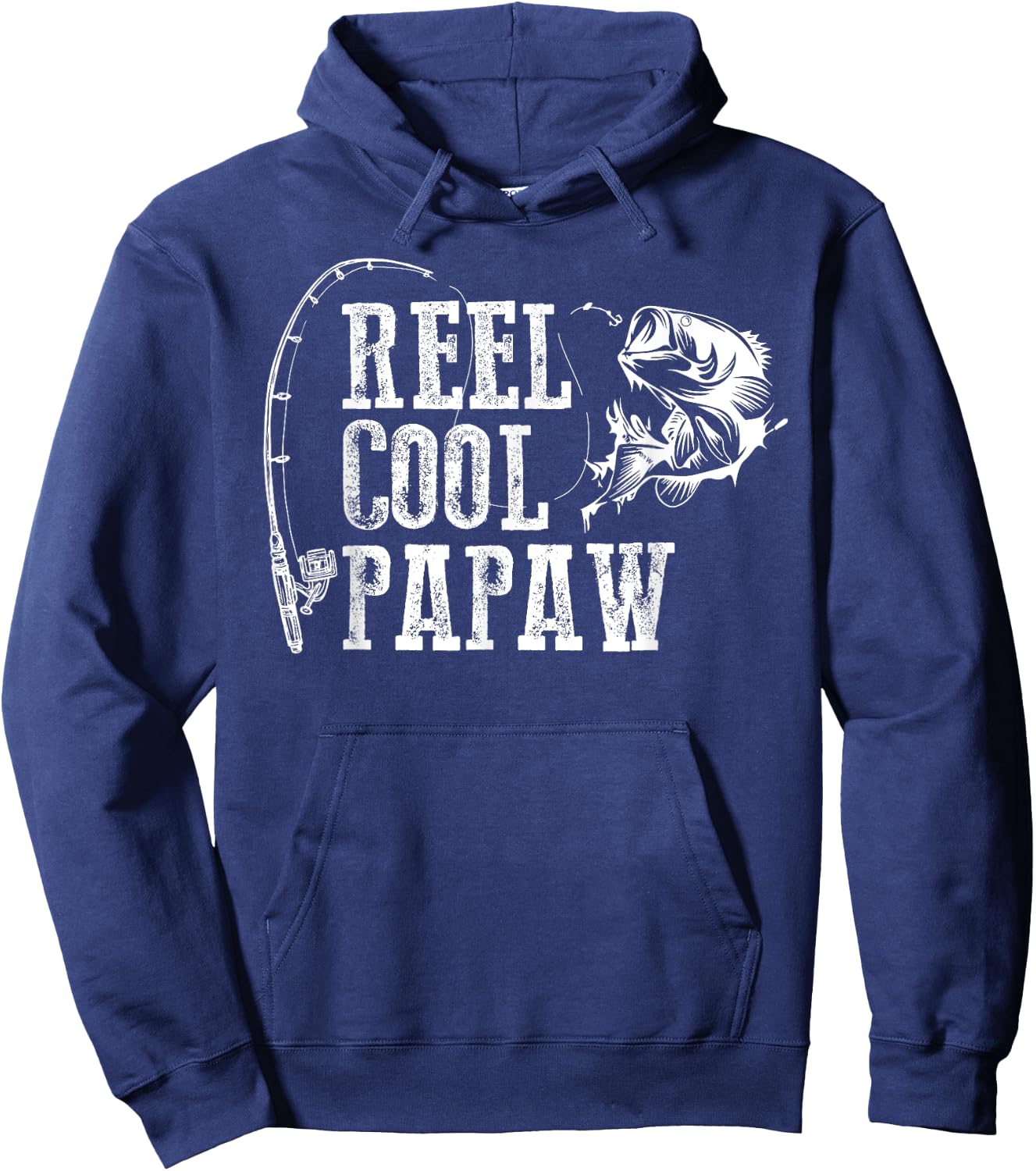 Reel Cool Papaw Fish Hoodie - Hoodie | Navy