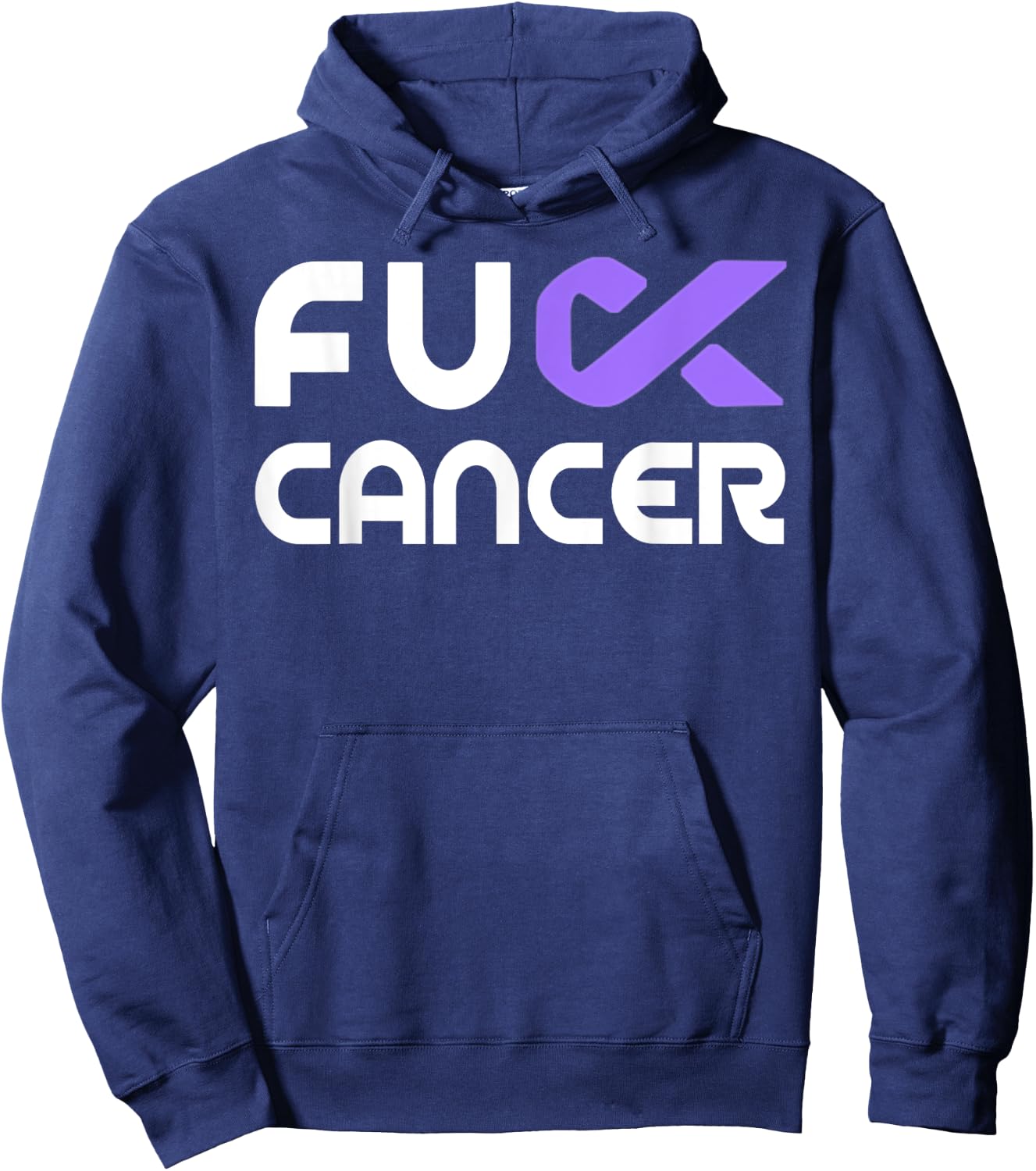 Fuck Cancer - Fuck Pancreatic Cancer Awareness Hoodie - Hoodie | Navy
