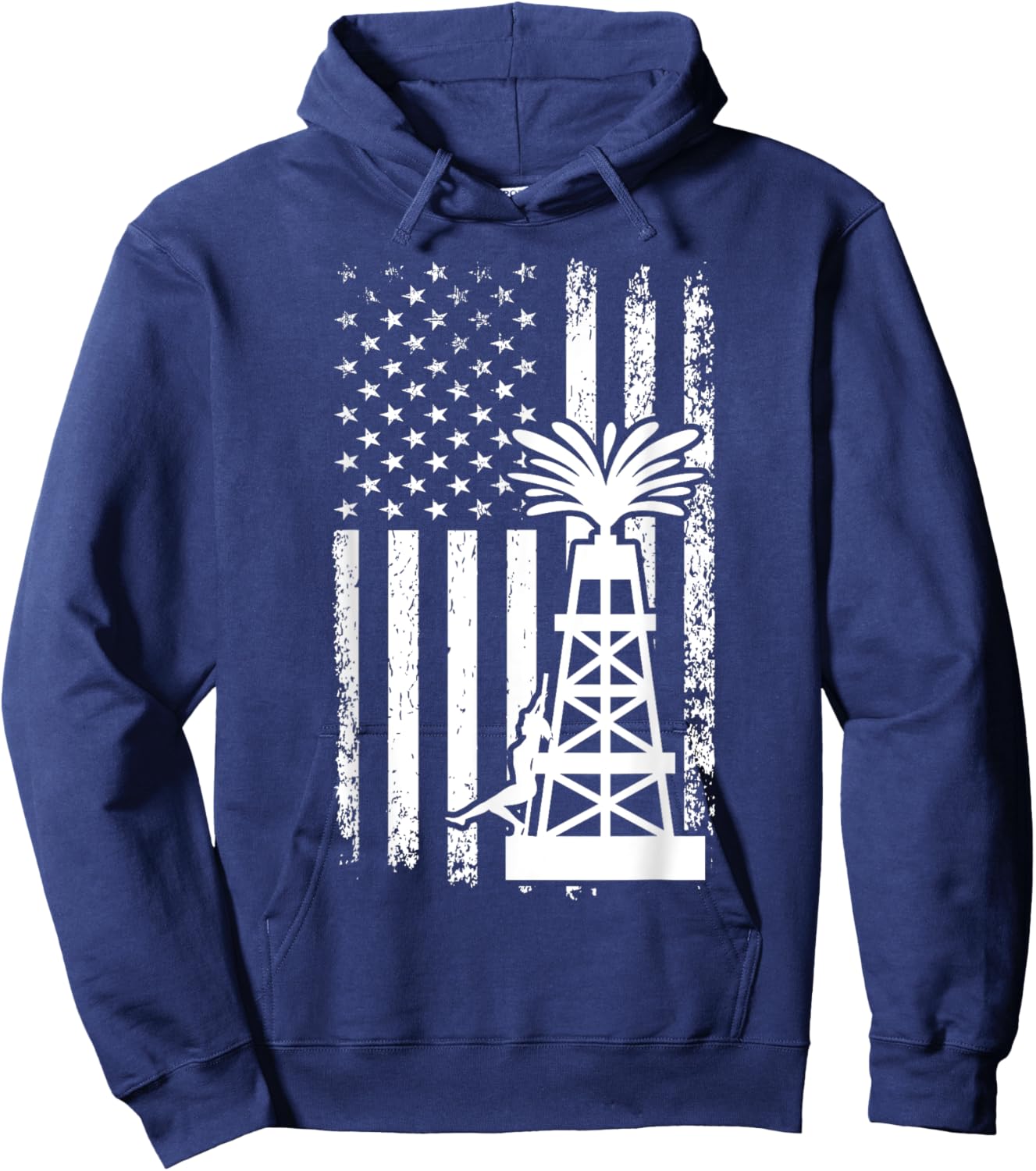 Oilfield Trash Funny Oil Rig Worker Hoodie - Hoodie | Navy