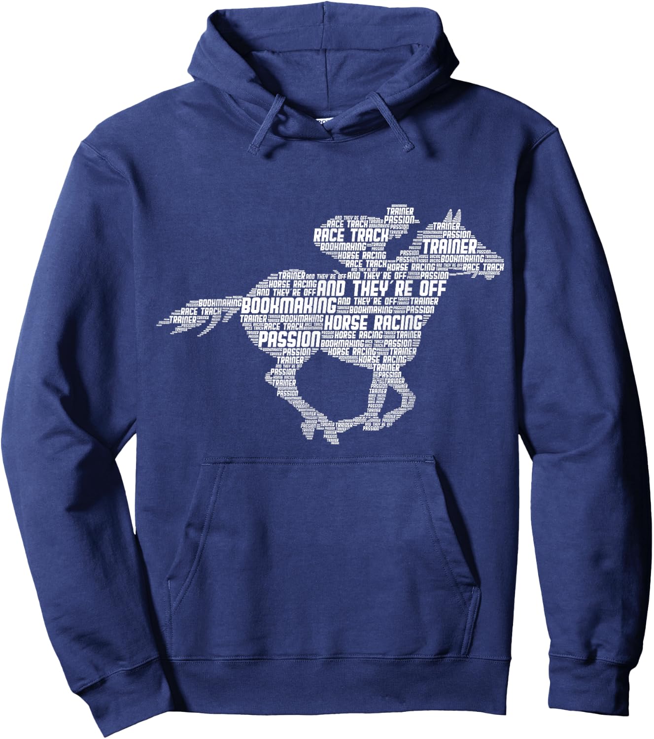 Horse Racing Jockey Derby Men Hoodie - Hoodie | Navy