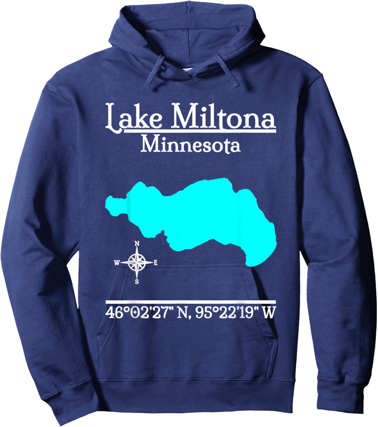 Lake Miltona - Minnesota Hoodie - Hoodie | Navy