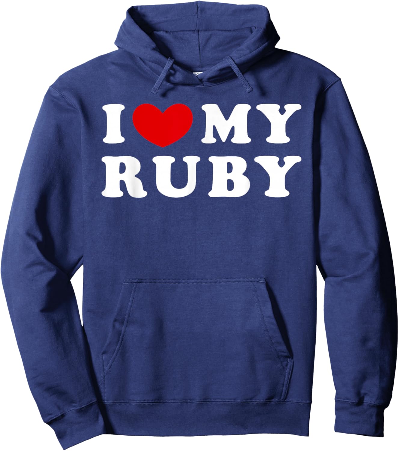 I Love My Ruby, I Heart My Ruby Hoodie - Hoodie | Navy
