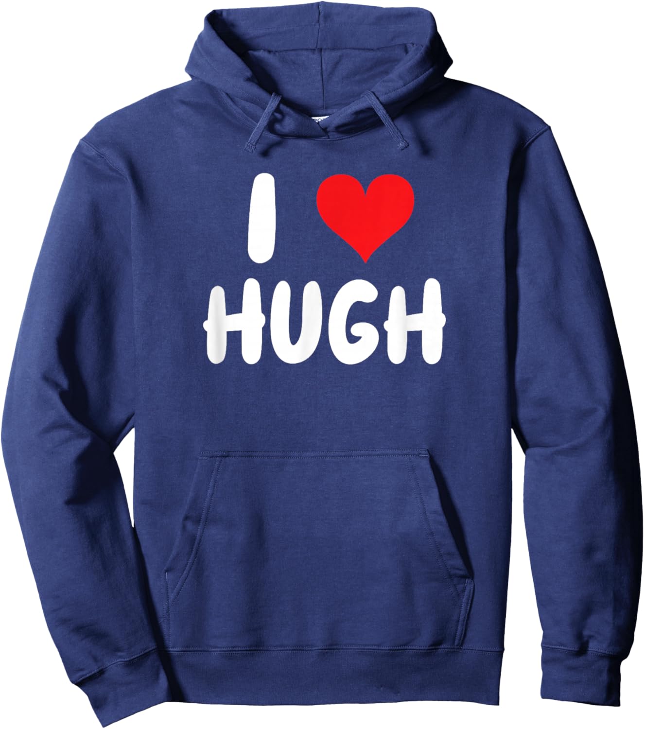 I Love Hugh - Heart - Name Hoodie - Hoodie | Navy