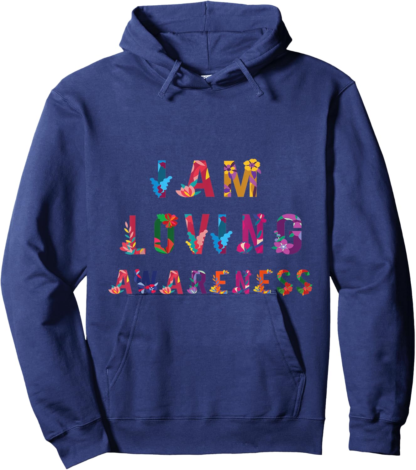 I Am Loving Awareness | Ram Dass Yoga Hoodie - Hoodie | Navy