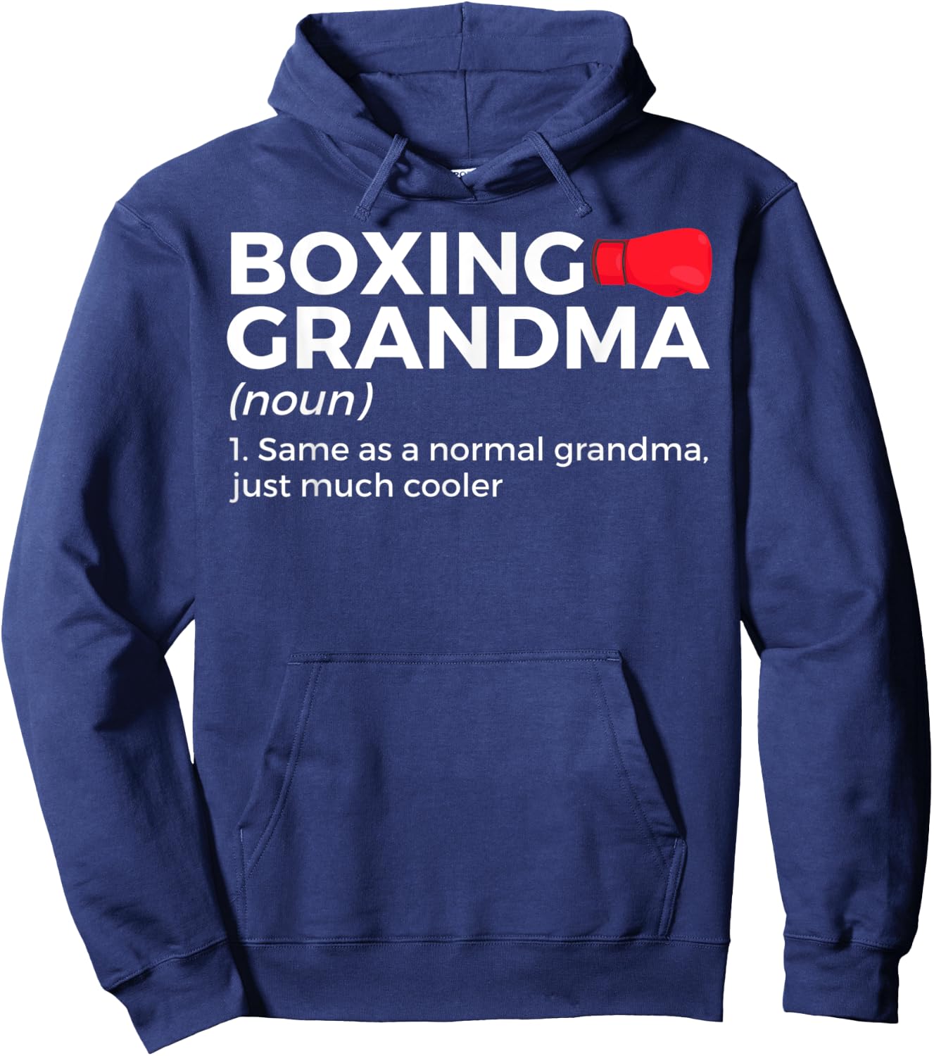 Funny Boxing Grandma Definition Hoodie - Hoodie | Navy