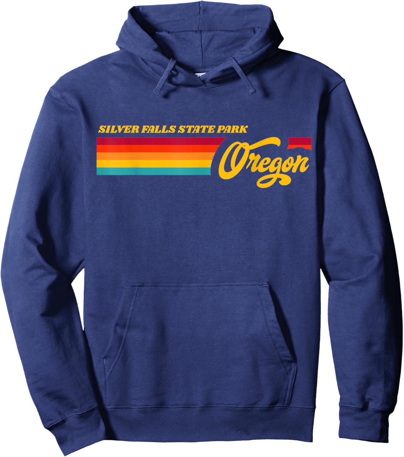 Oregon Silver Falls State Park Hoodie - Hoodie | Navy