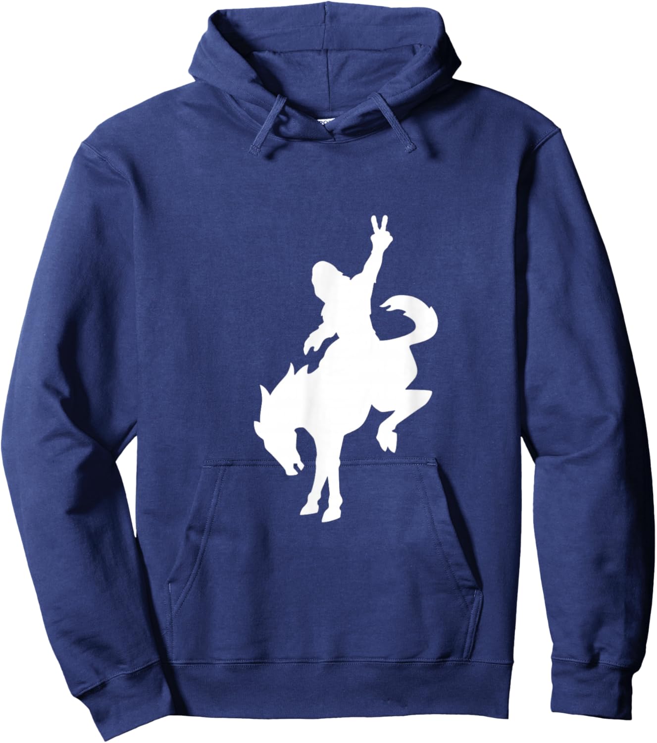 Sasquatch Riding Bronco Hoodie - Hoodie | Navy