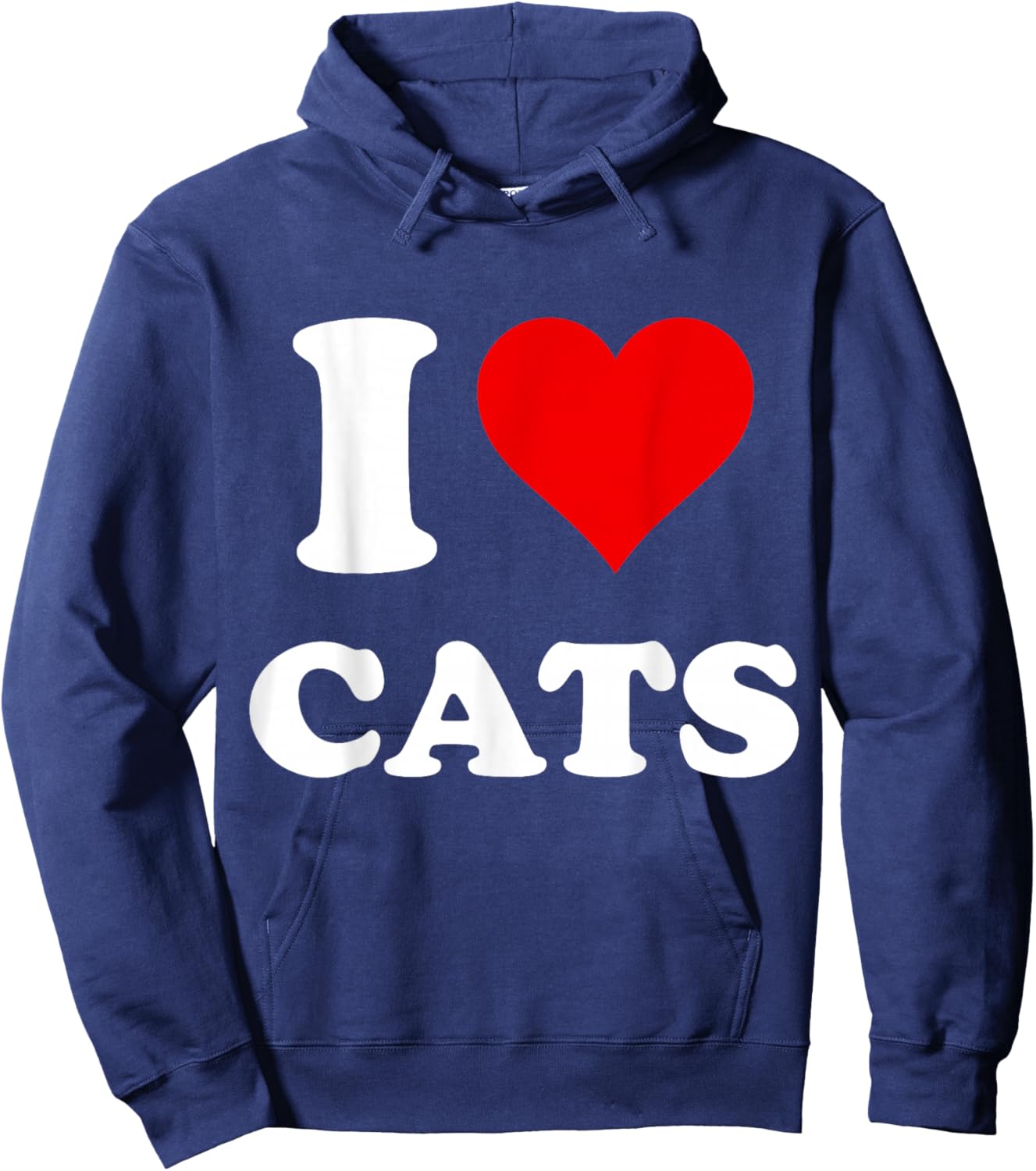 I Heart Cats I Love Cats Hoodie - Hoodie | Navy