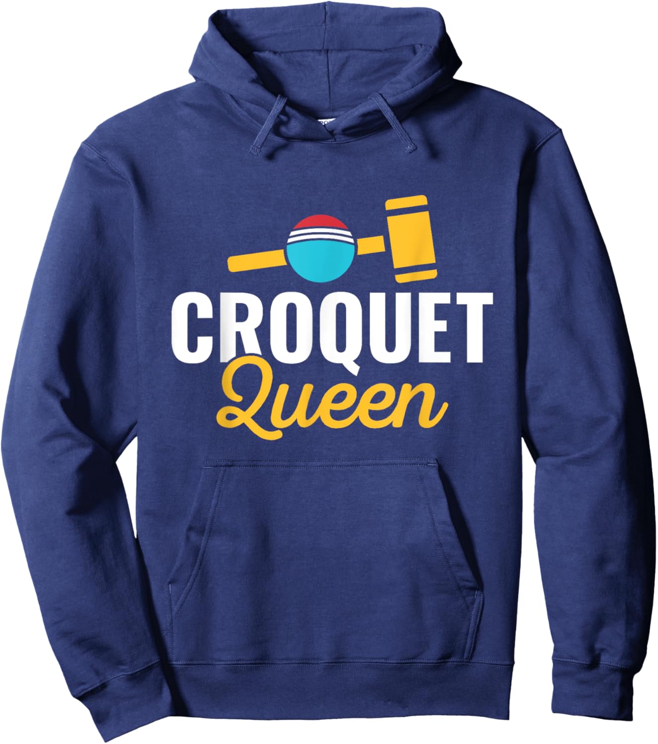 Croquet Queen Croquet Player Lawn Games Lover Hoodie - Hoodie | Navy