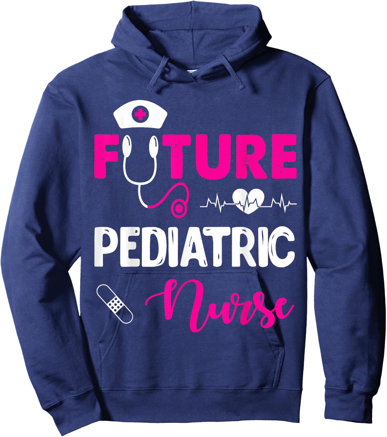 Future Pediatric Nurse Funny Nursing Student Hoodie - Hoodie | Navy