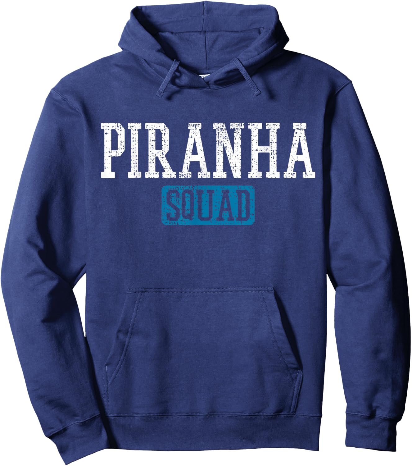 Vintage Piranha Squad Hoodie - Hoodie | Navy