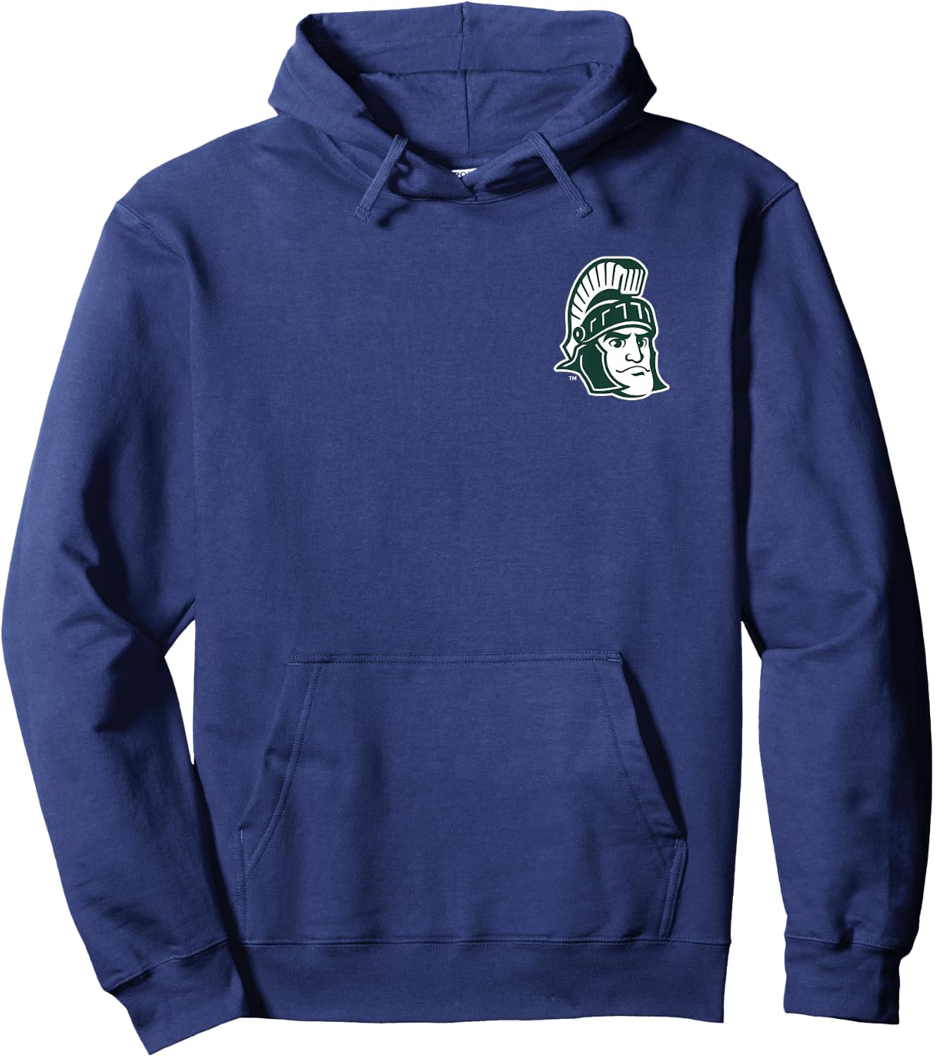 Michigan State Spartans Front/Back State Black Hoodie - Hoodie | Navy