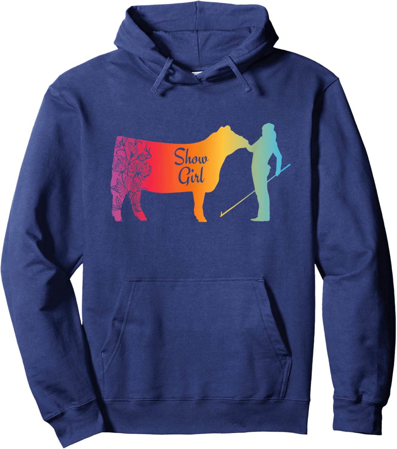 Show Girl - Fun Livestock Cattle Showing Hoodie - Hoodie | Navy