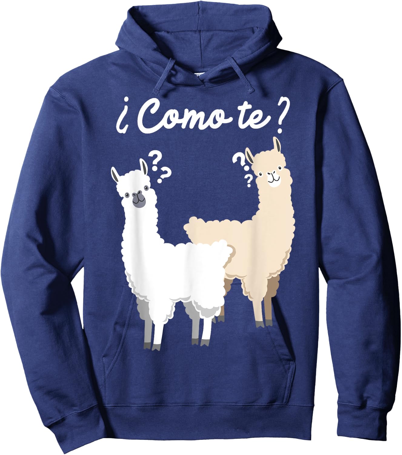 Funny Spanish gift, Como Te Llama, Llama design Hoodie - Hoodie | Navy
