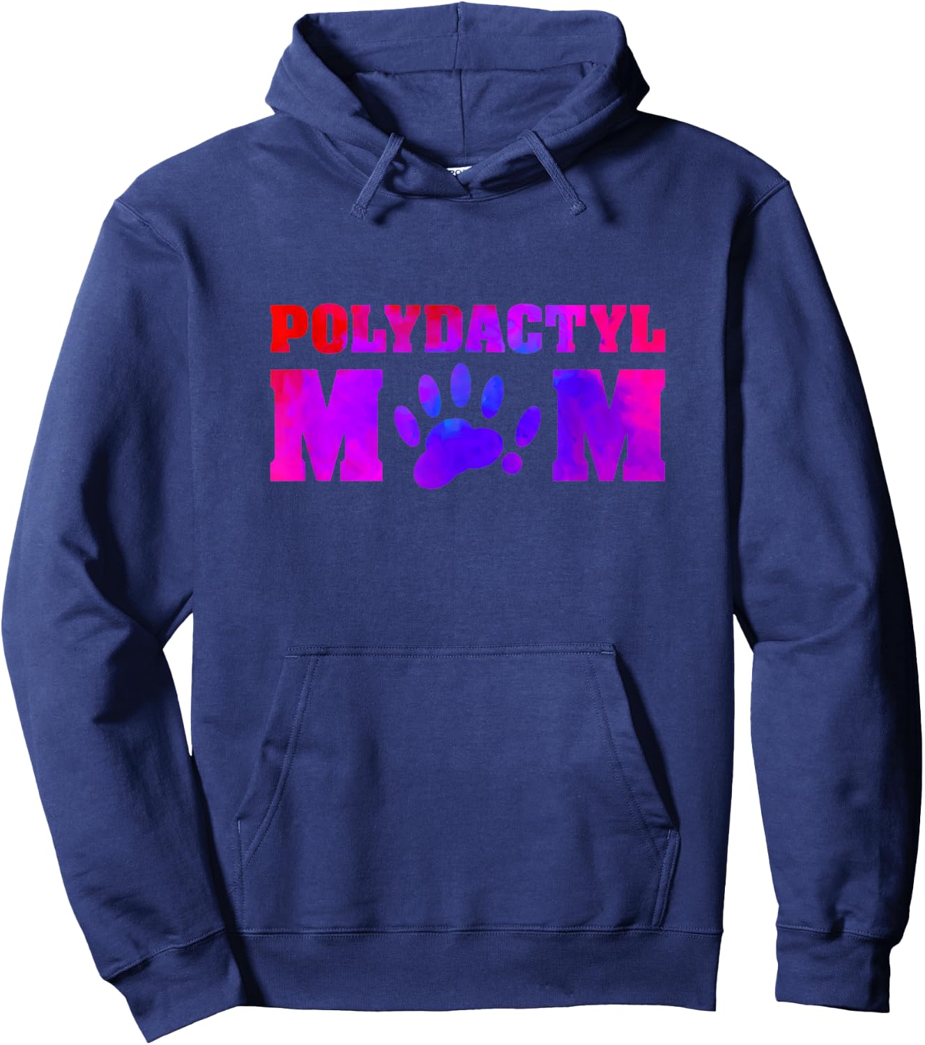 Polydactyl Mom Women Who Love Their Cat Hoodie - Hoodie | Navy