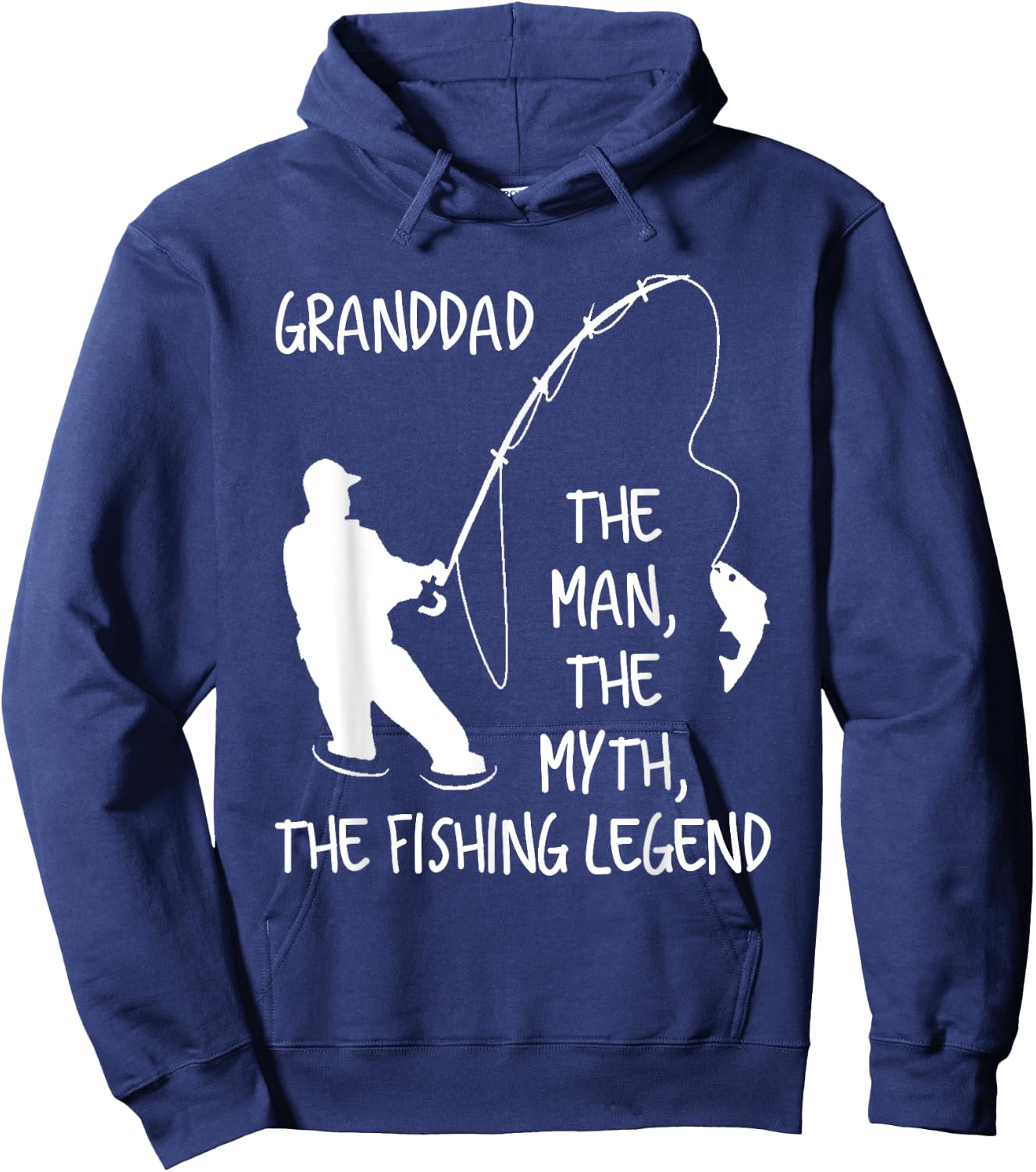 Granddad The Man The Myth The Fishing Legend Hoodie - Hoodie | Navy
