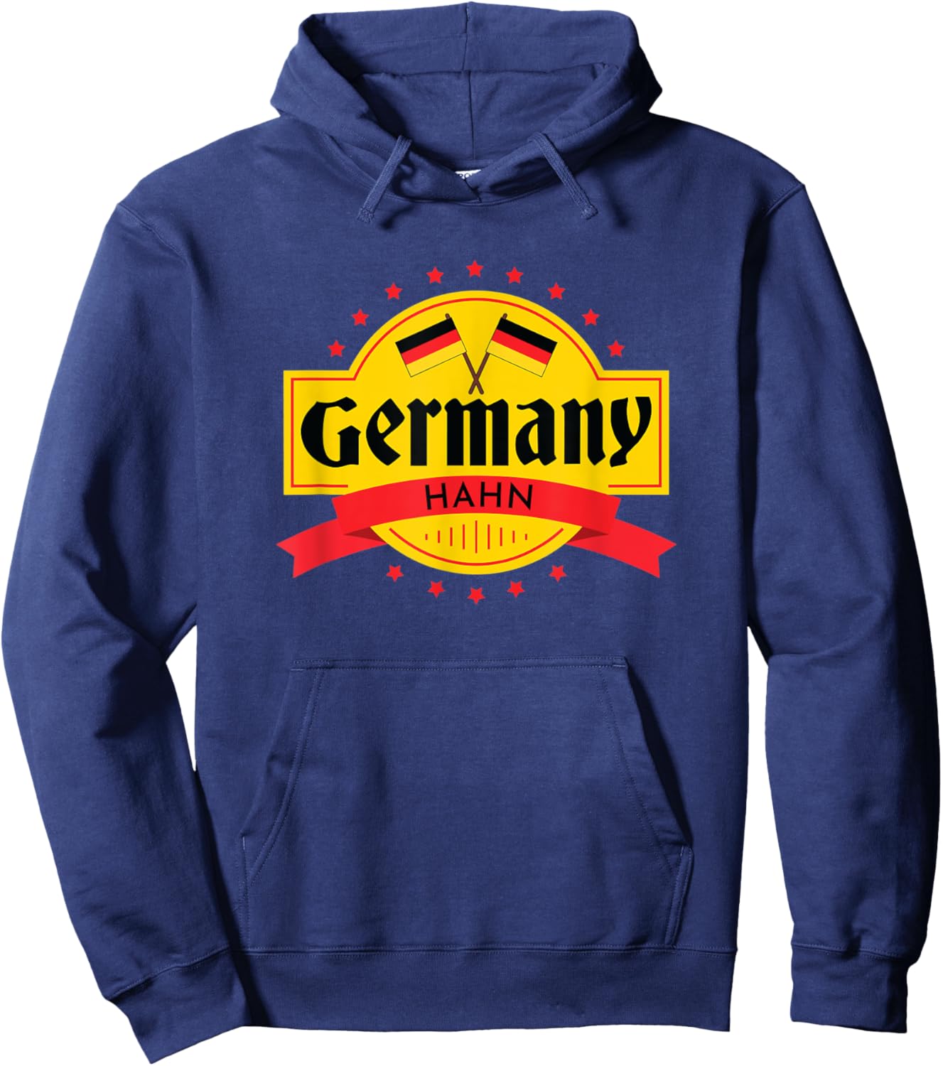 Oktoberfest Hahn Germany Flag Last Name Word Hoodie - Hoodie | Navy