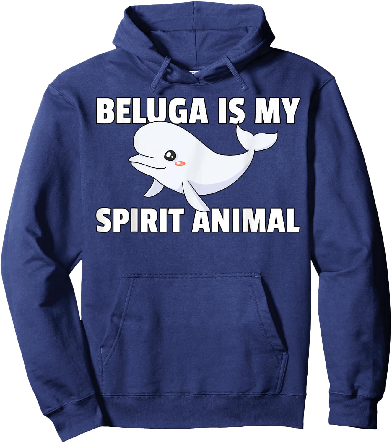 Beluga Whale Gift Baby Beluga Costume Hoodie - Hoodie | Navy