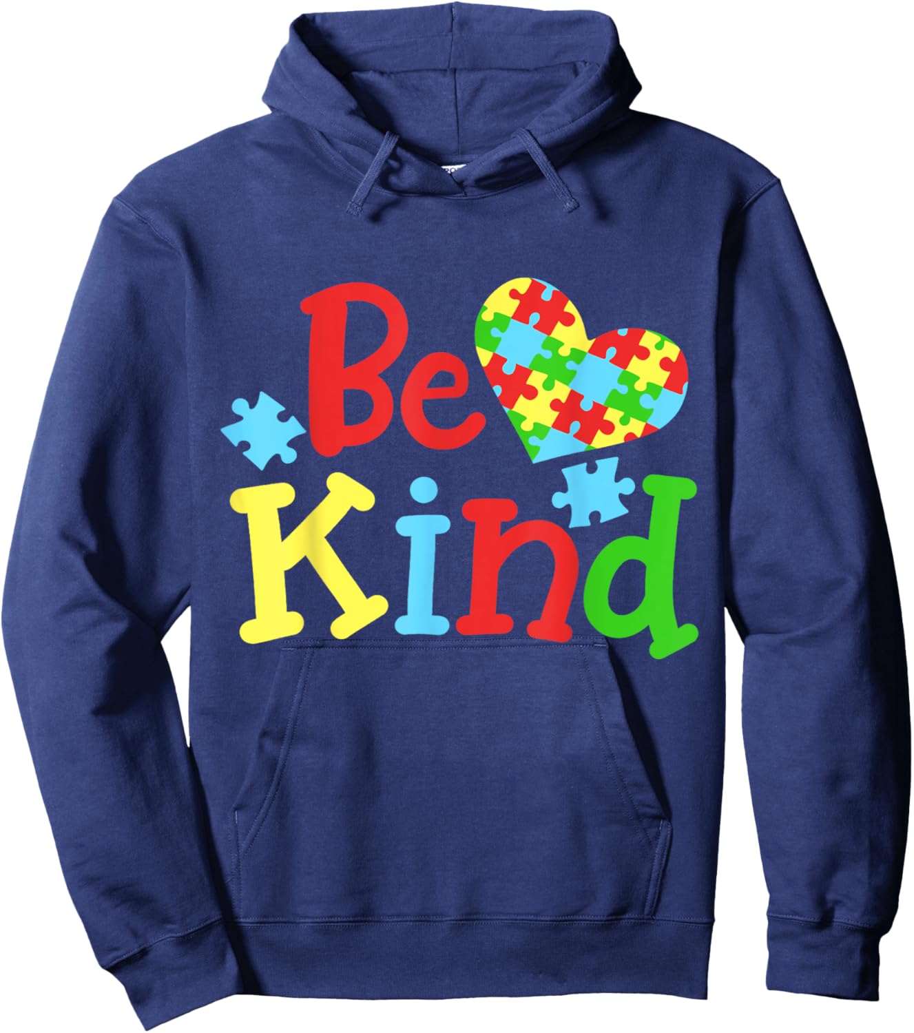 Autism Awareness Be Kind Hoodie - Hoodie | Navy