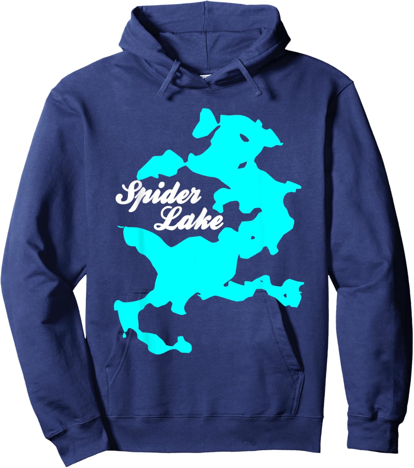 Minimalist Spider Lake - Michigan Hoodie - Hoodie | Navy