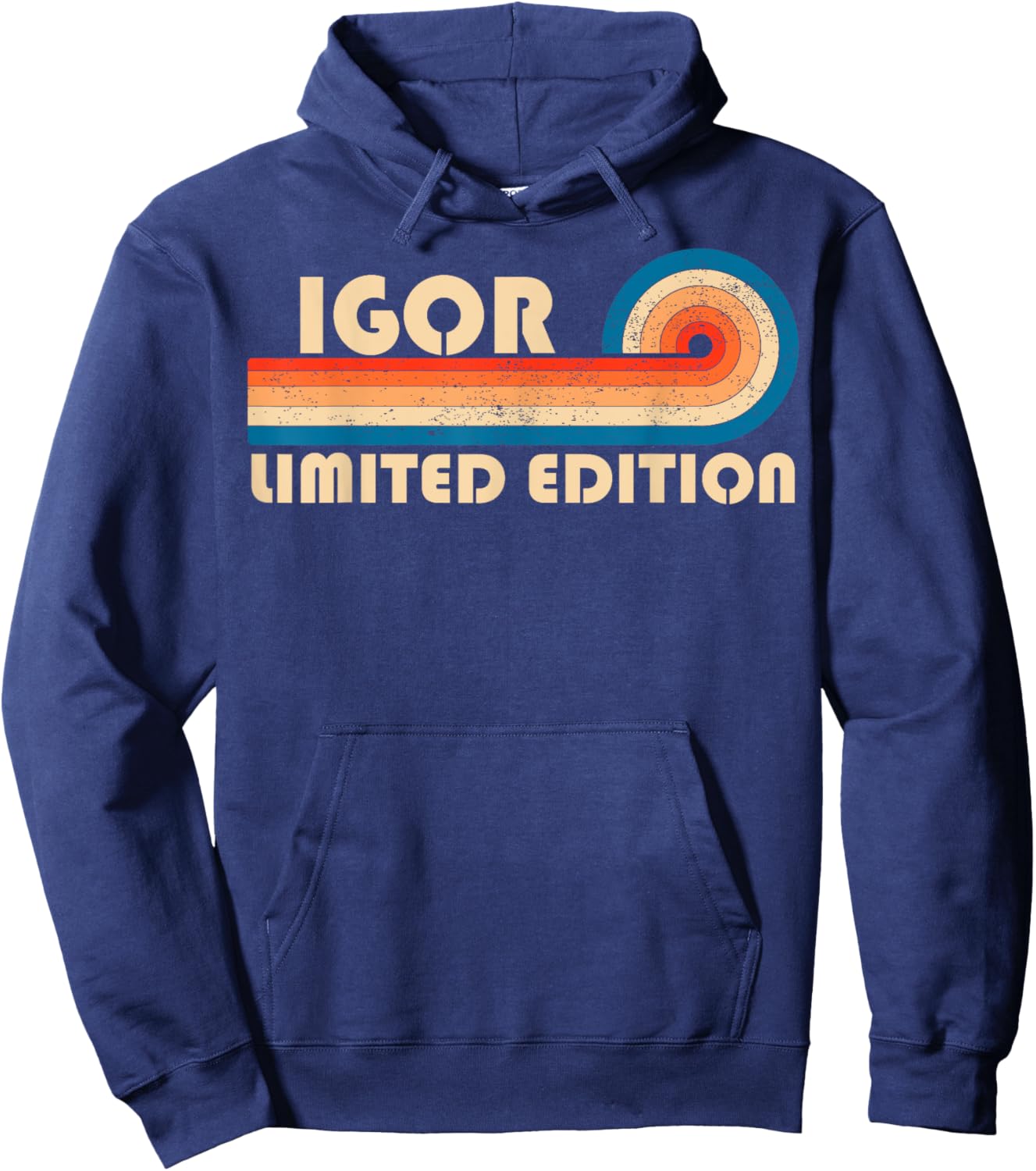 IGOR First Name Funny Retro Vintage Birthday Hoodie - Hoodie | Navy