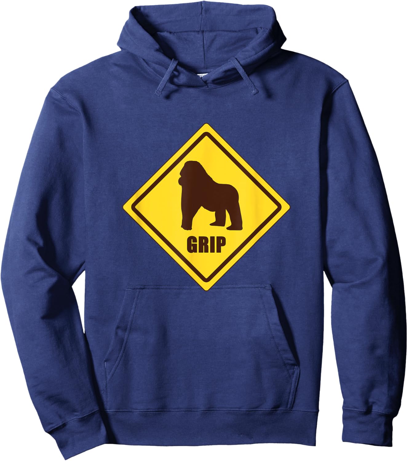 Funny Gorilla Grip Warning Hoodie - Hoodie | Navy