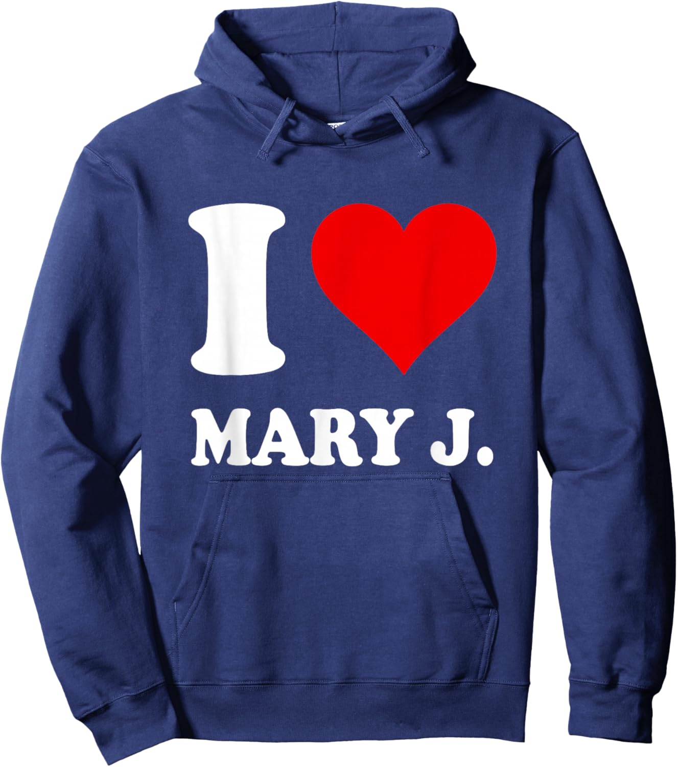 Red Heart I Love Mary J. Hoodie - Hoodie | Navy
