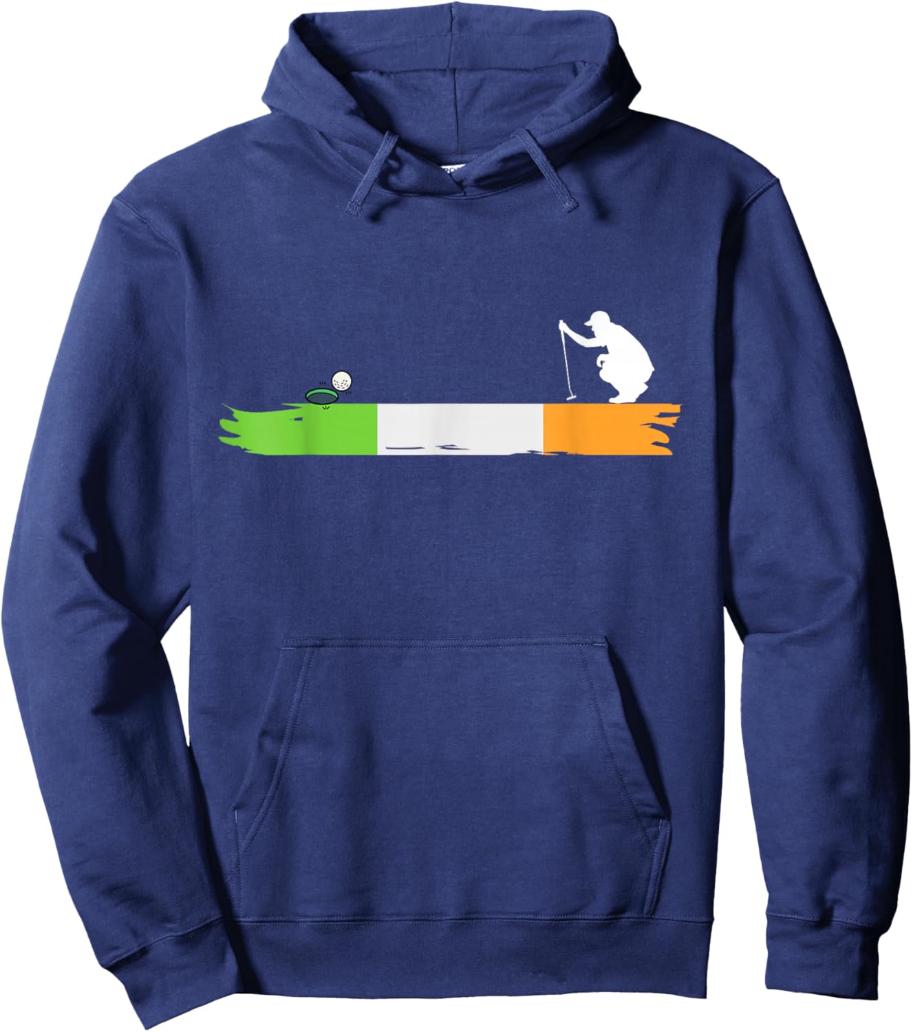 Irish Golf Ireland Flag Golfing Hoodie - Hoodie | Navy