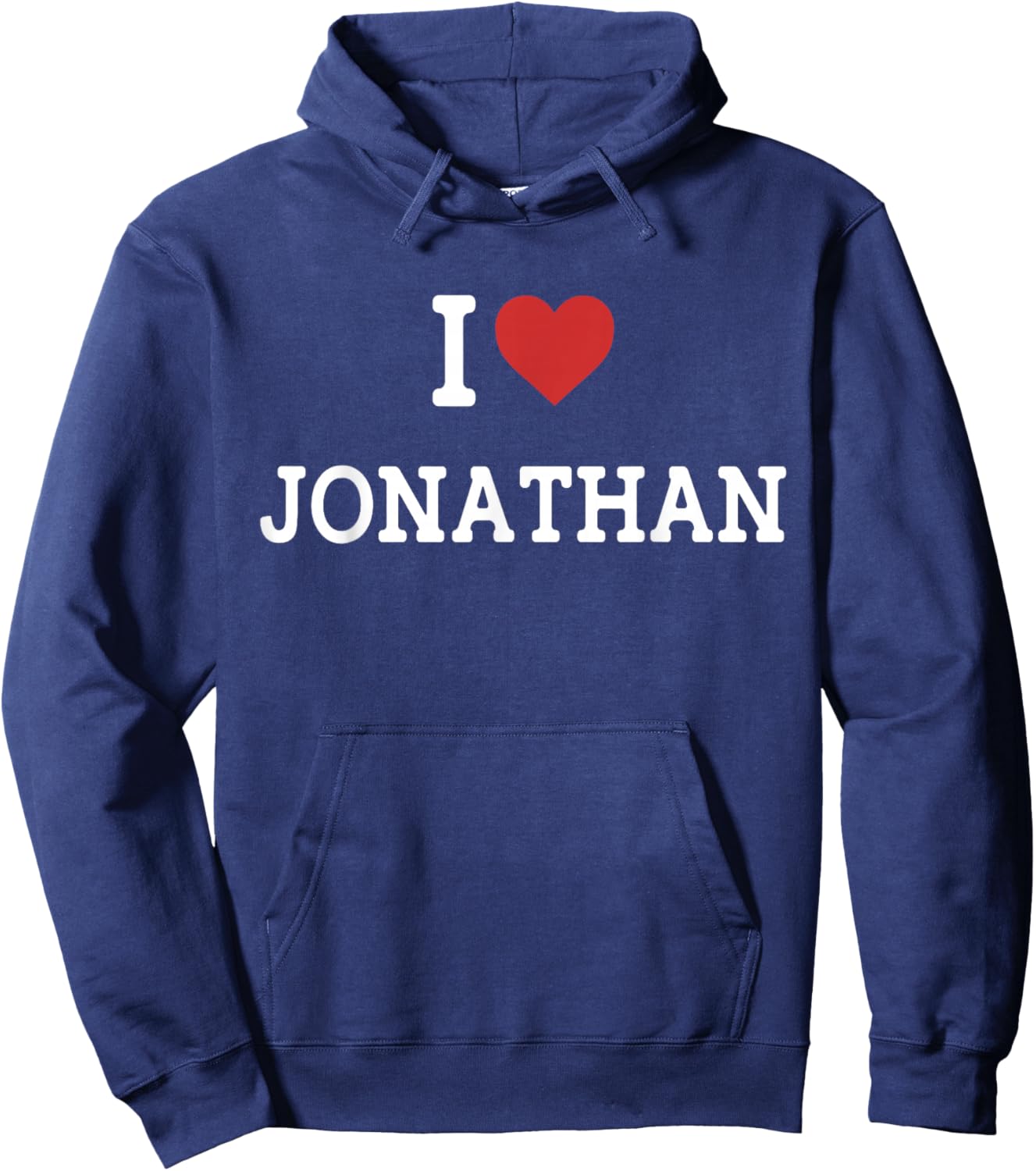 Funny Gift Jonathan Name - I Love Jonathan - I Heart Jonathan - Men's -Adults & Kids Black Cotton 65% Polyester 35% Casual Halloween Thanksgiving Birthday Hoodie - Hoodie | Navy