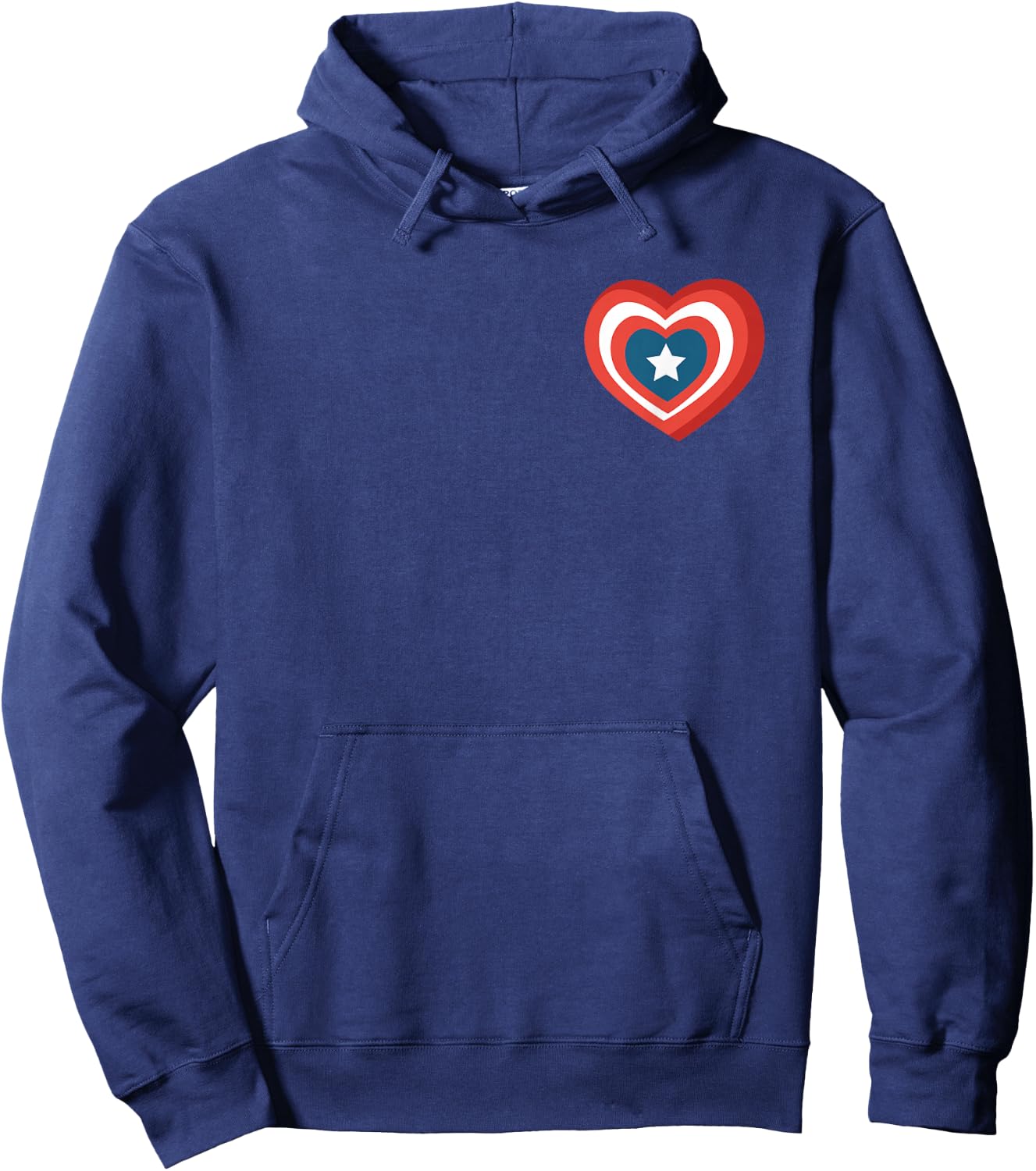 Marvel Captain America Heart Shield Hoodie - Hoodie | Navy